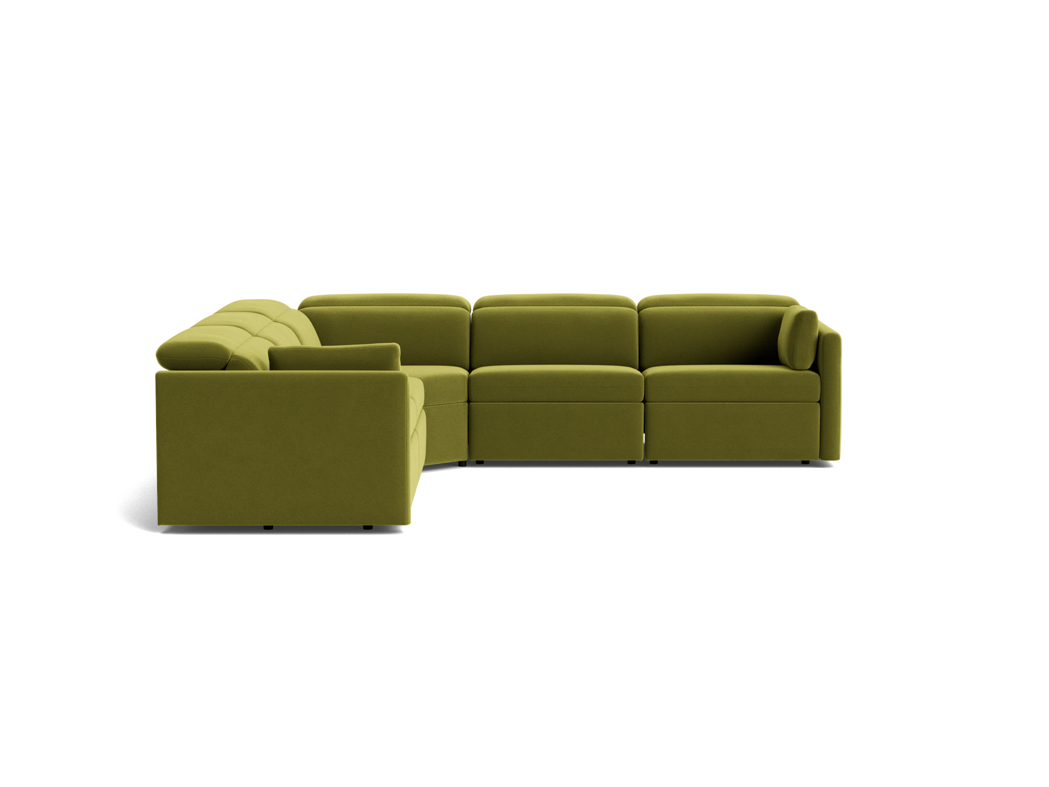 fitz modular reclining corner sectional royale apple