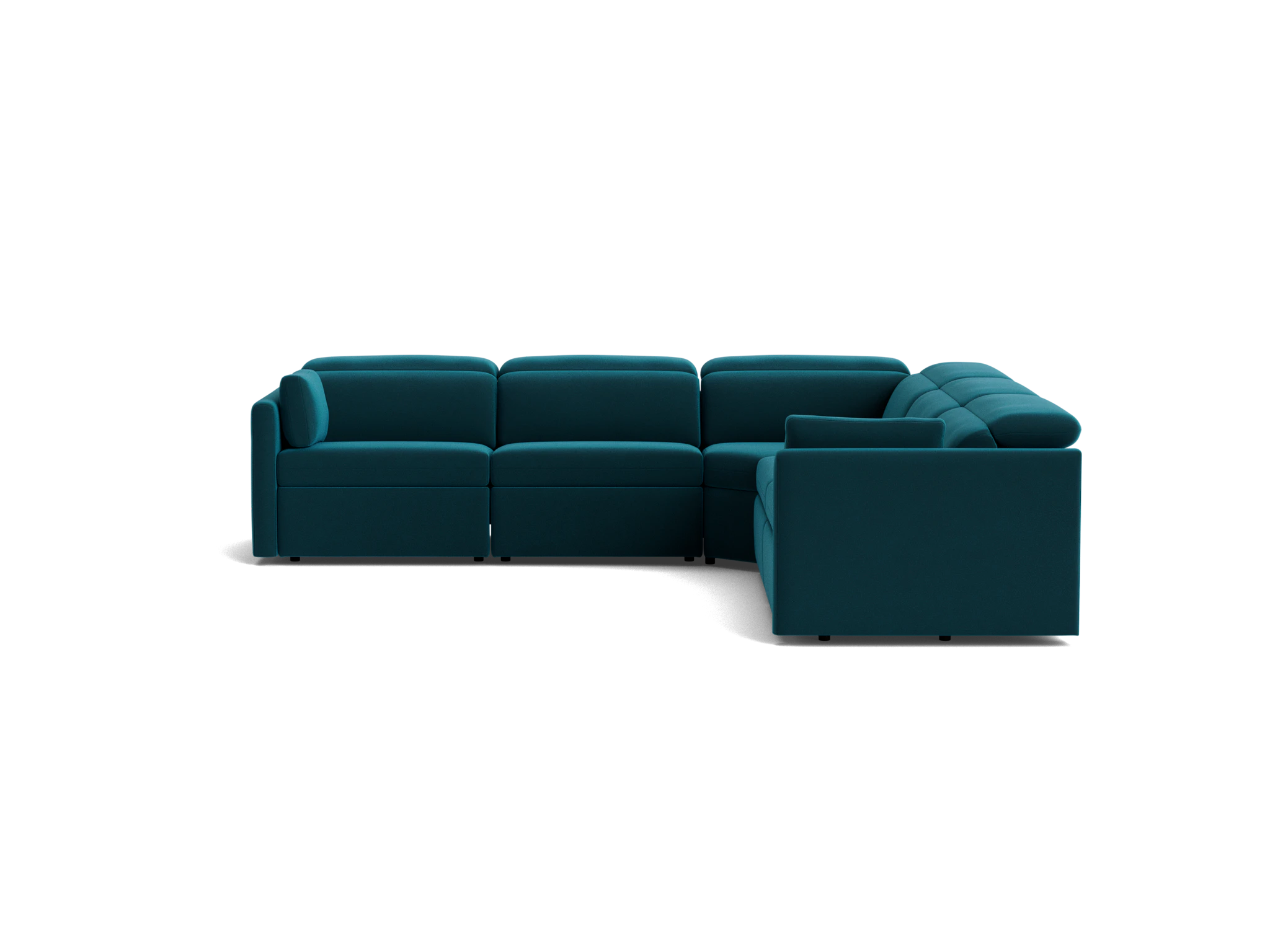 fitz modular reclining corner sectional royale peacock