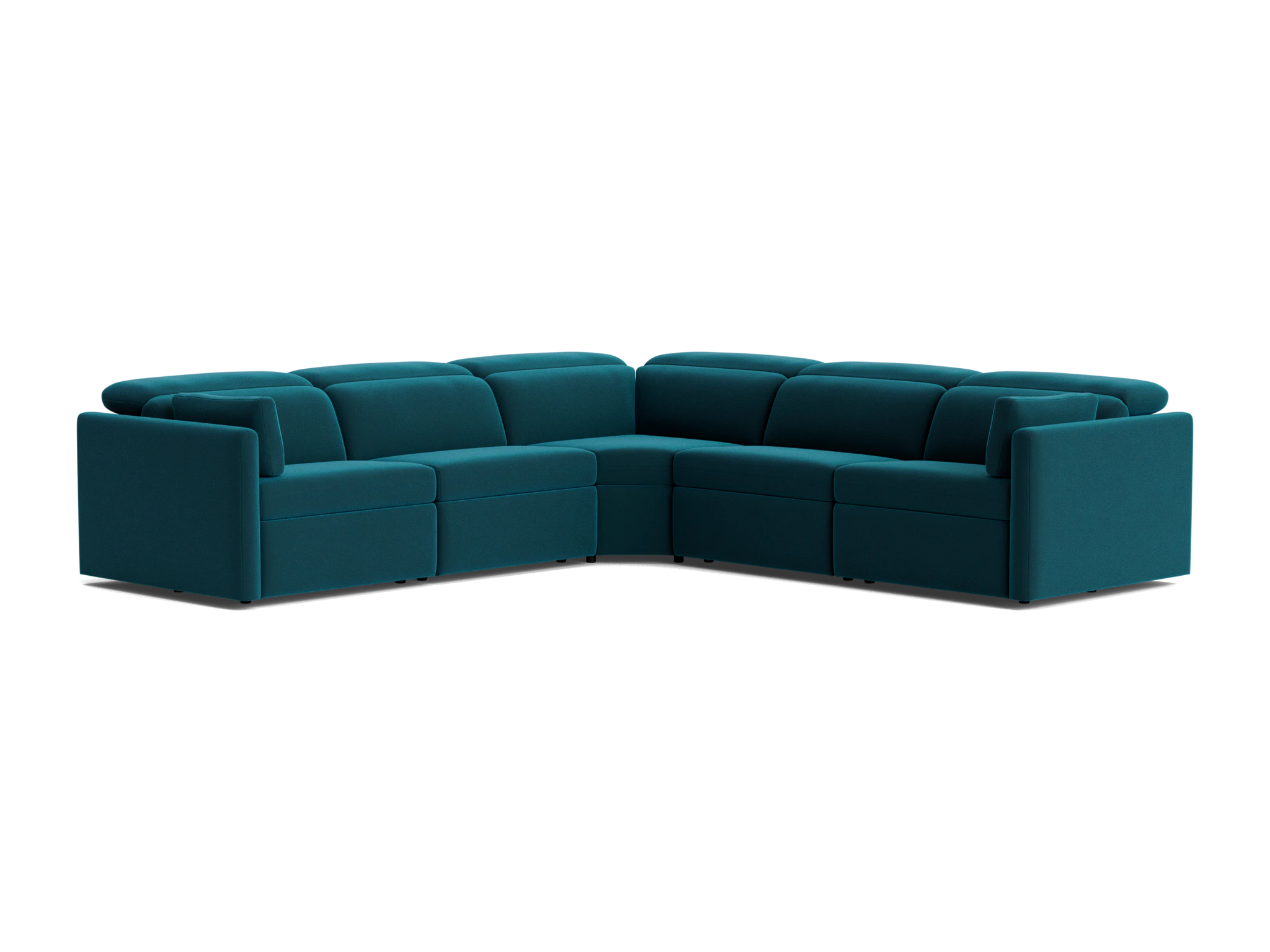 fitz modular reclining corner sectional royale peacock