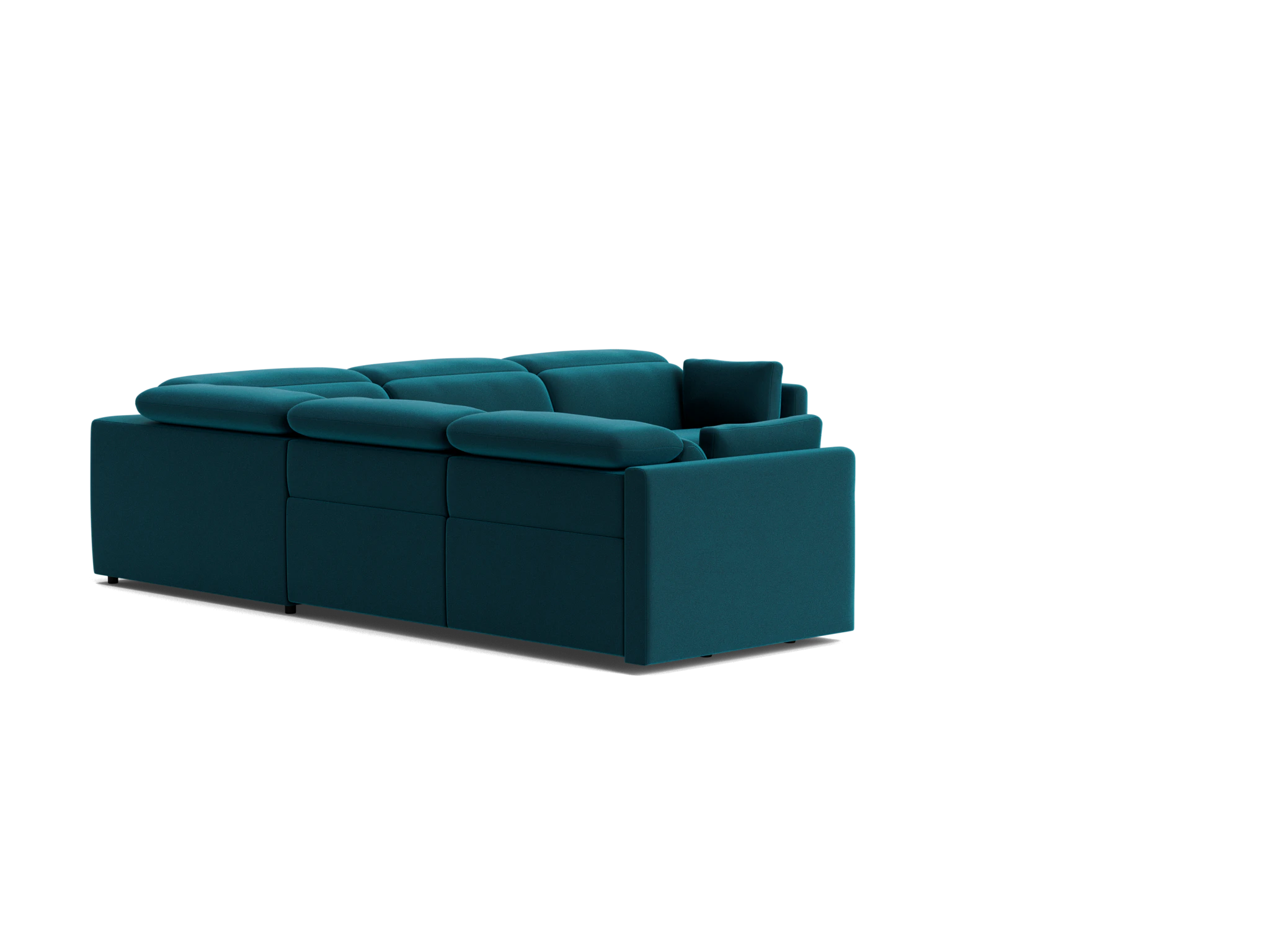 fitz modular reclining corner sectional royale peacock