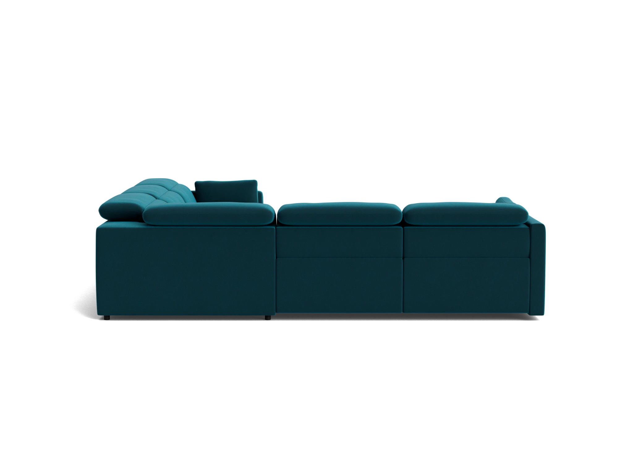 fitz modular reclining corner sectional royale peacock