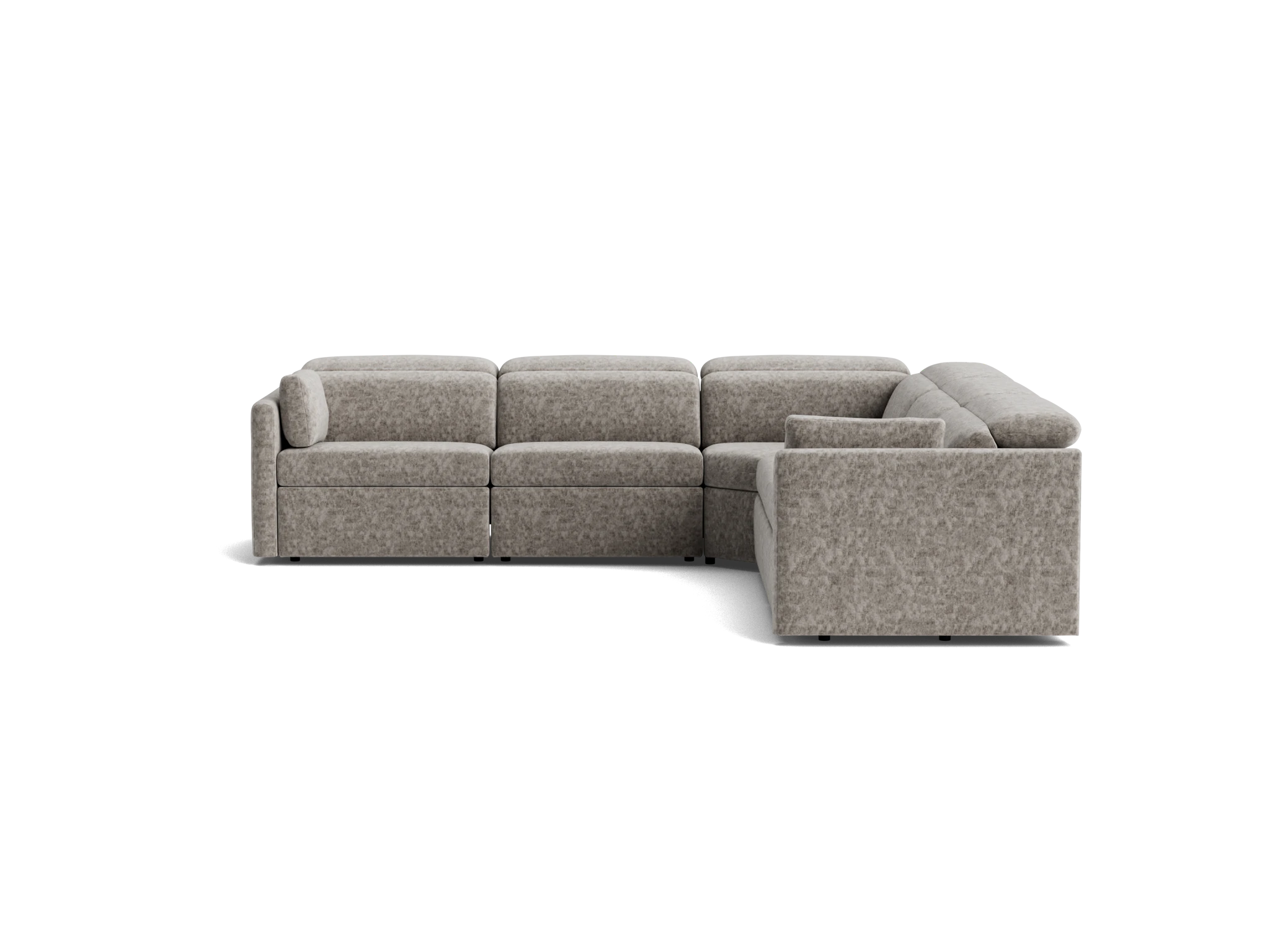 fitz modular reclining corner sectional prime stone
