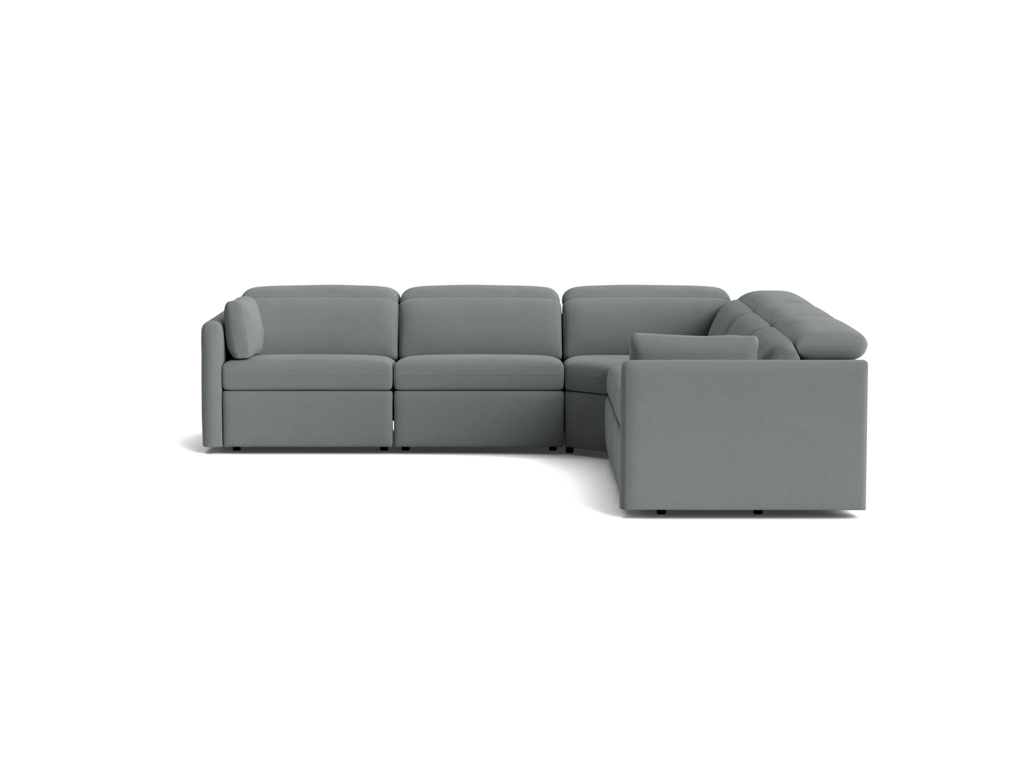 fitz modular reclining corner sectional royale ash