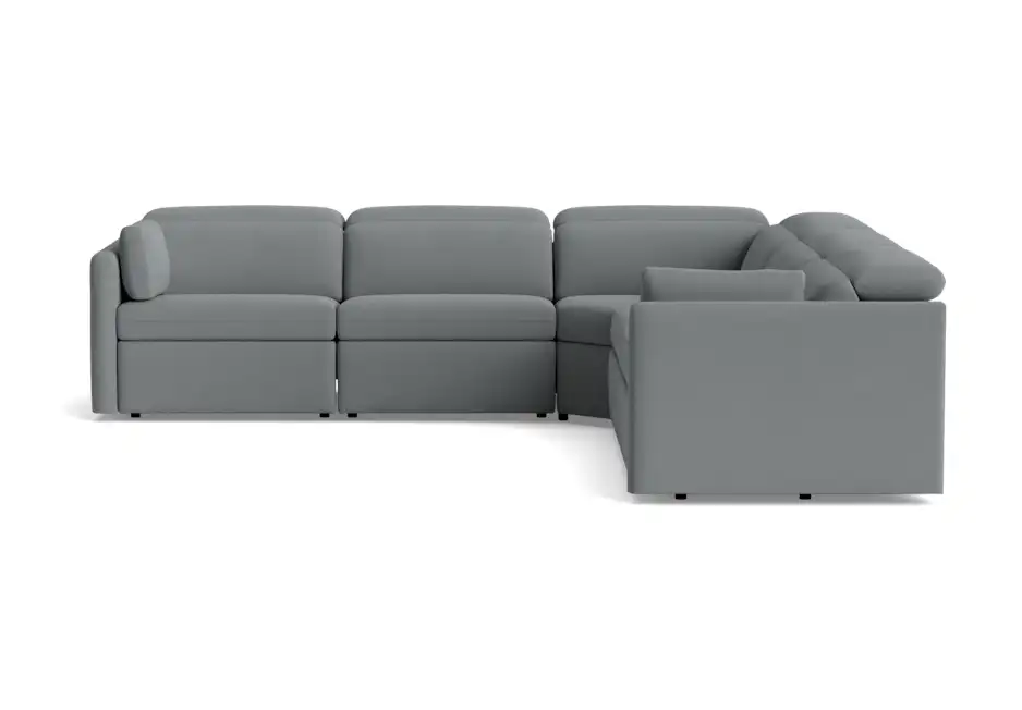 fitz modular reclining corner sectional royale ash