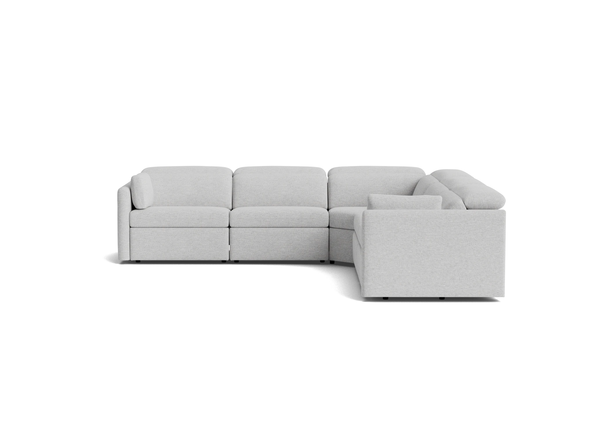 fitz modular reclining corner sectional milo dove