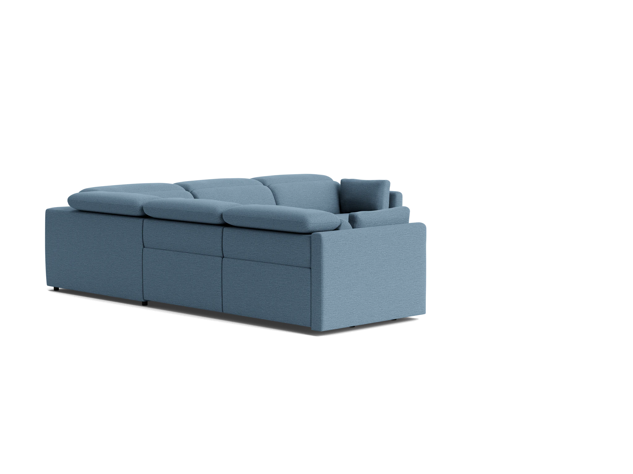 fitz modular reclining corner sectional milo french blue