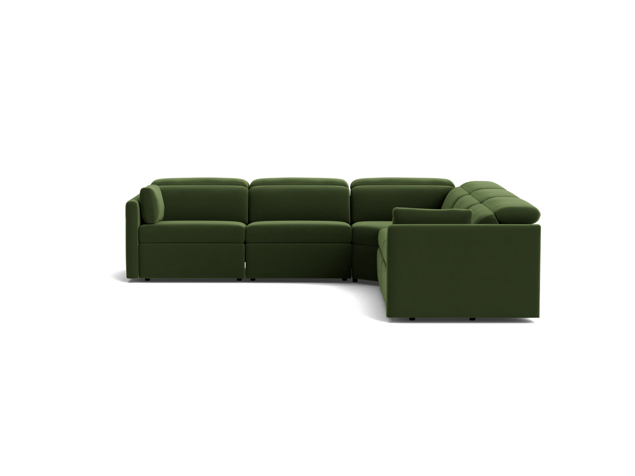 fitz modular reclining corner sectional royale forest