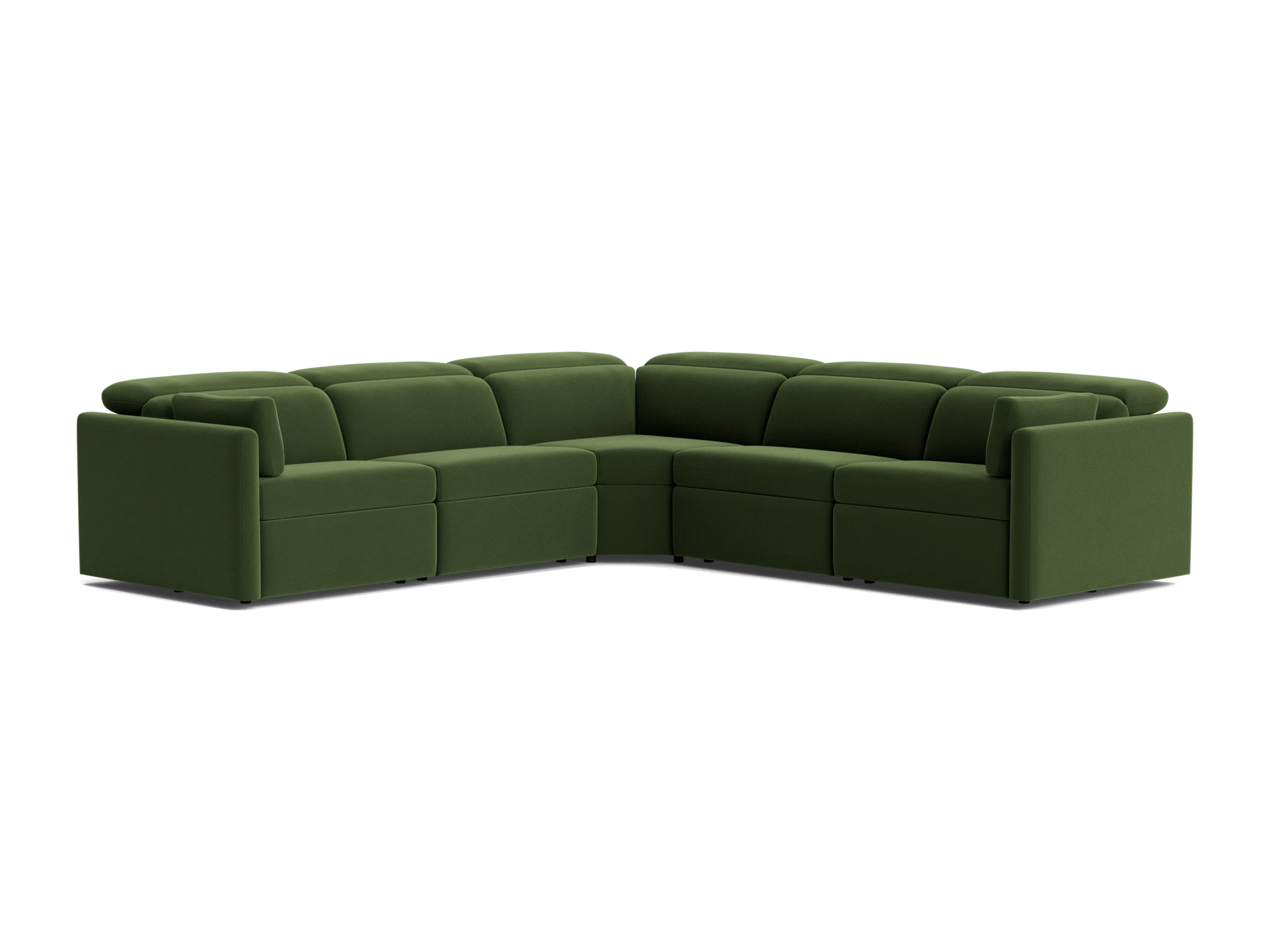 fitz modular reclining corner sectional royale forest