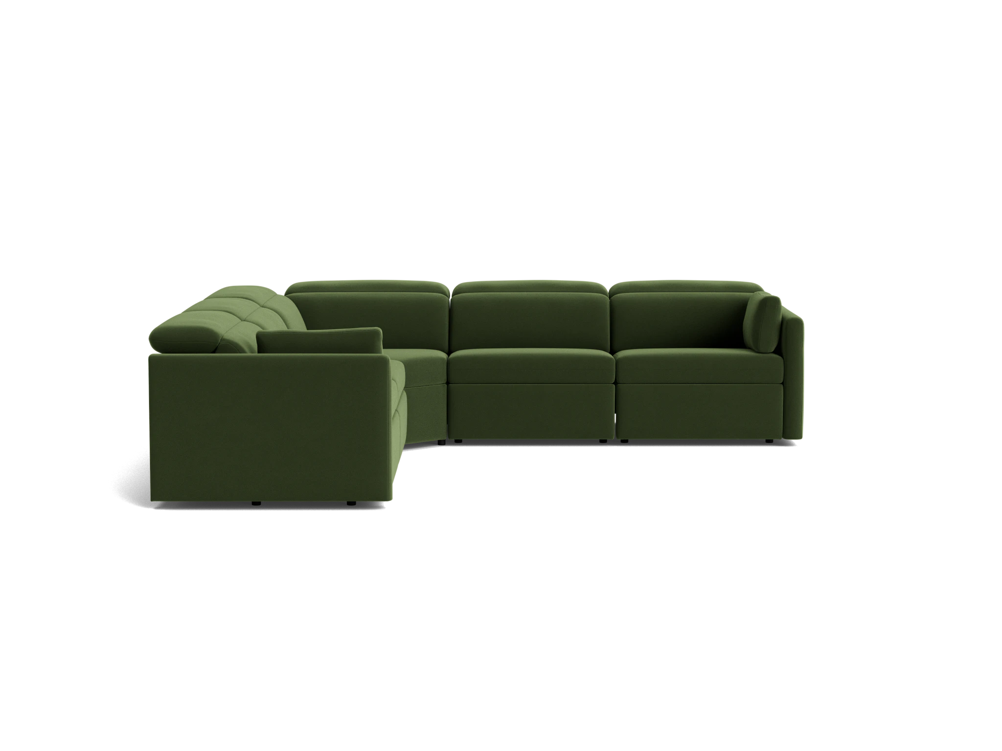 fitz modular reclining corner sectional royale forest