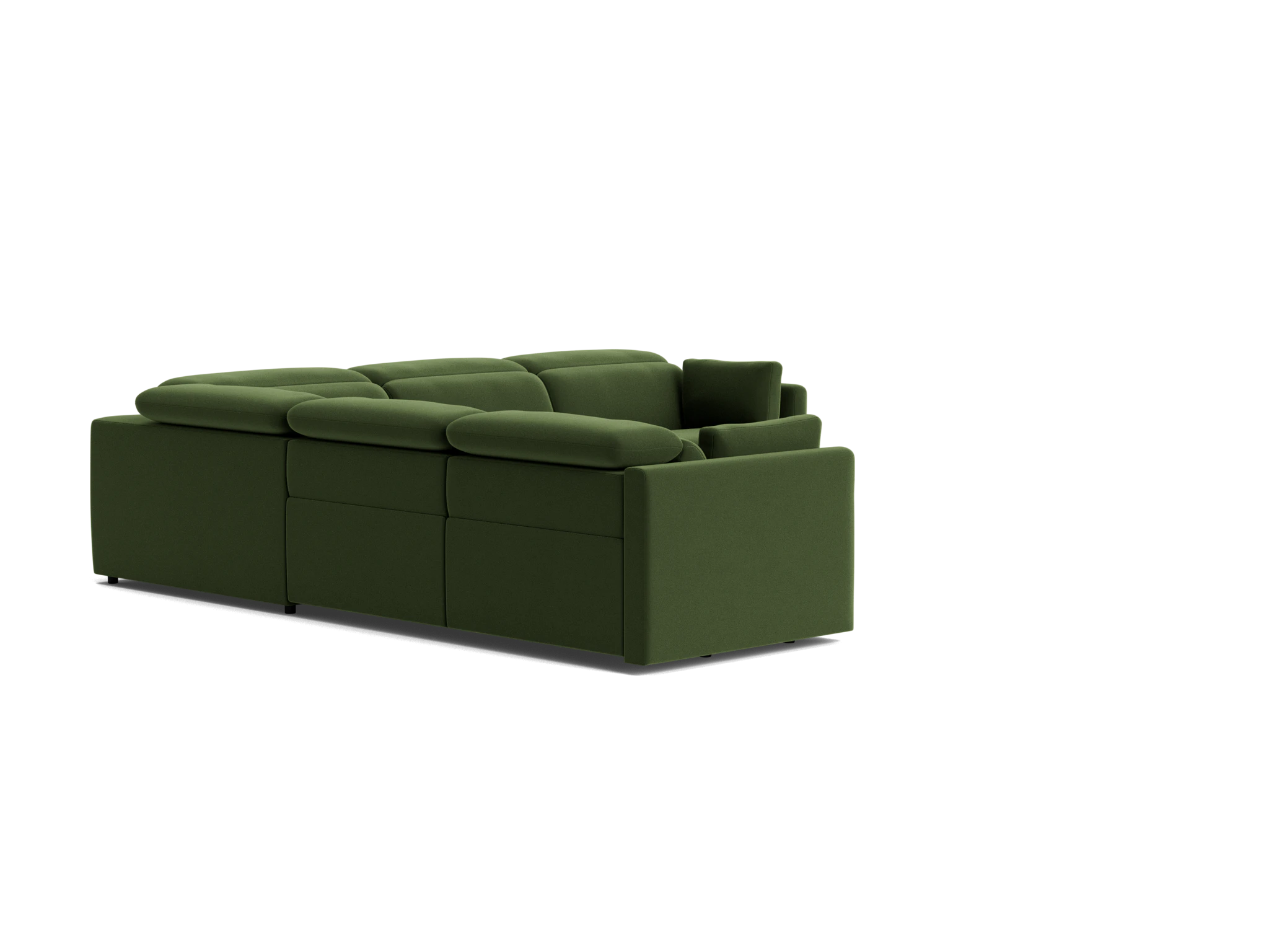 fitz modular reclining corner sectional royale forest