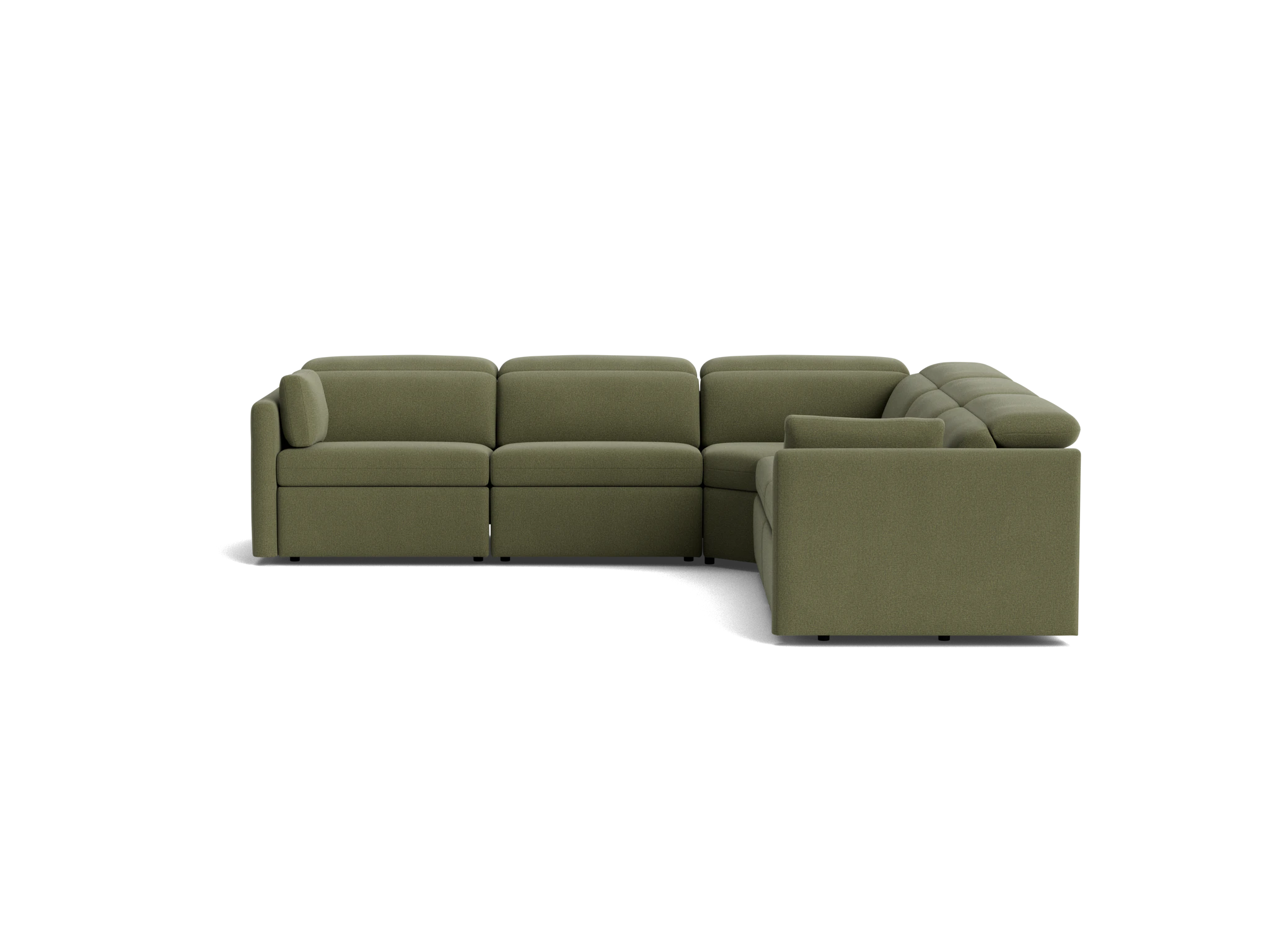 fitz modular reclining corner sectional faithful olive