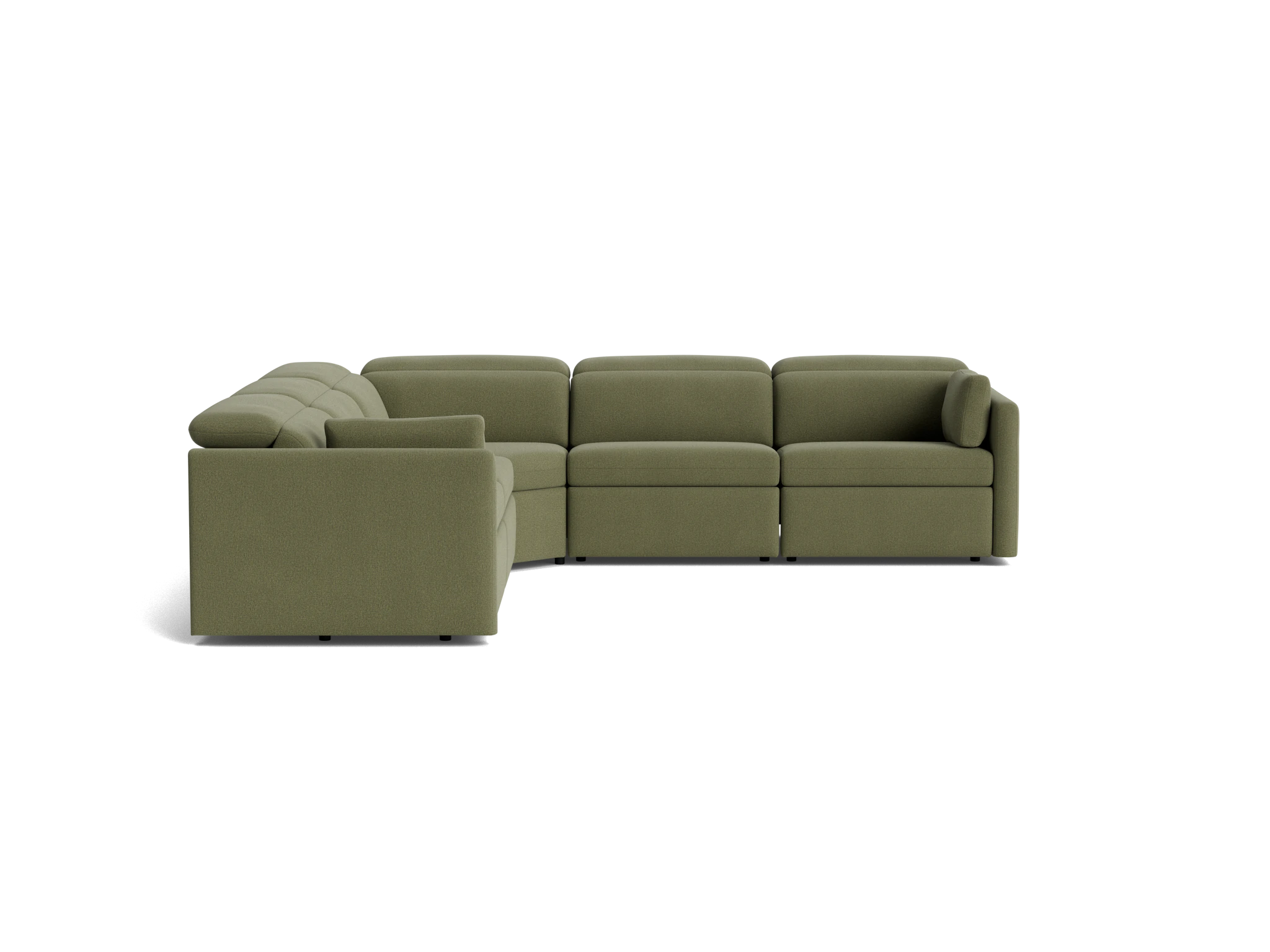 fitz modular reclining corner sectional faithful olive