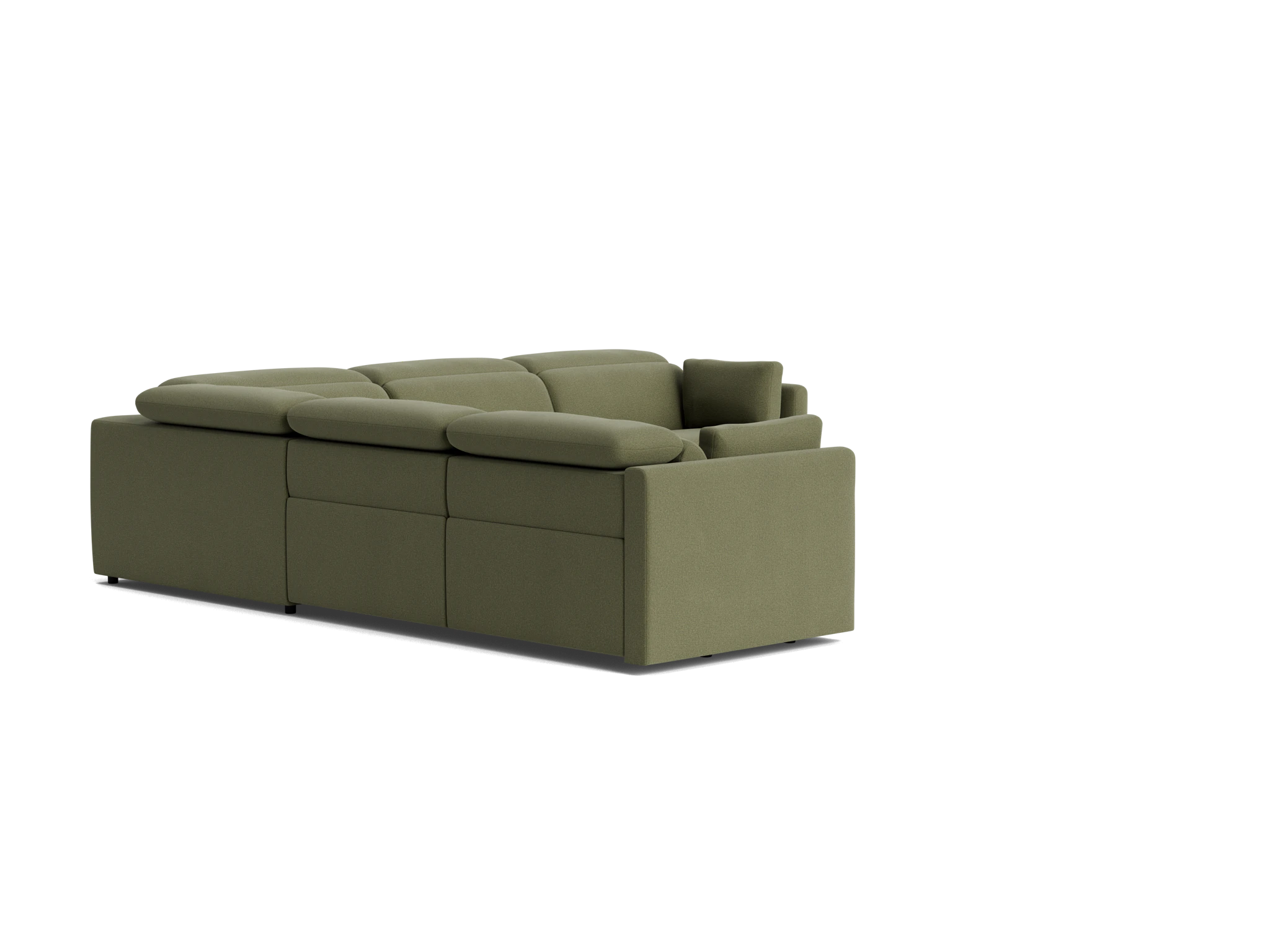 fitz modular reclining corner sectional faithful olive