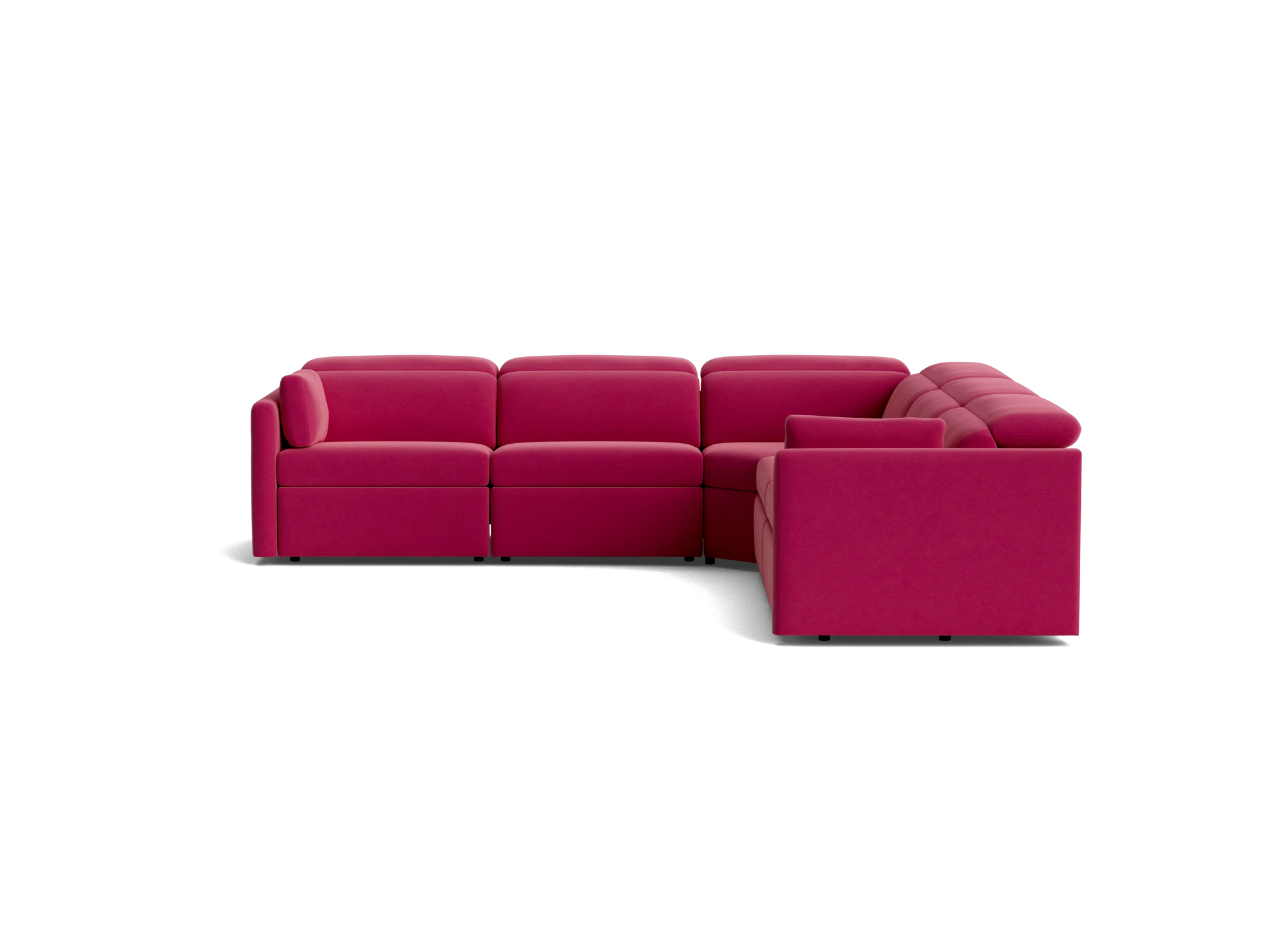 fitz modular reclining corner sectional royale berry