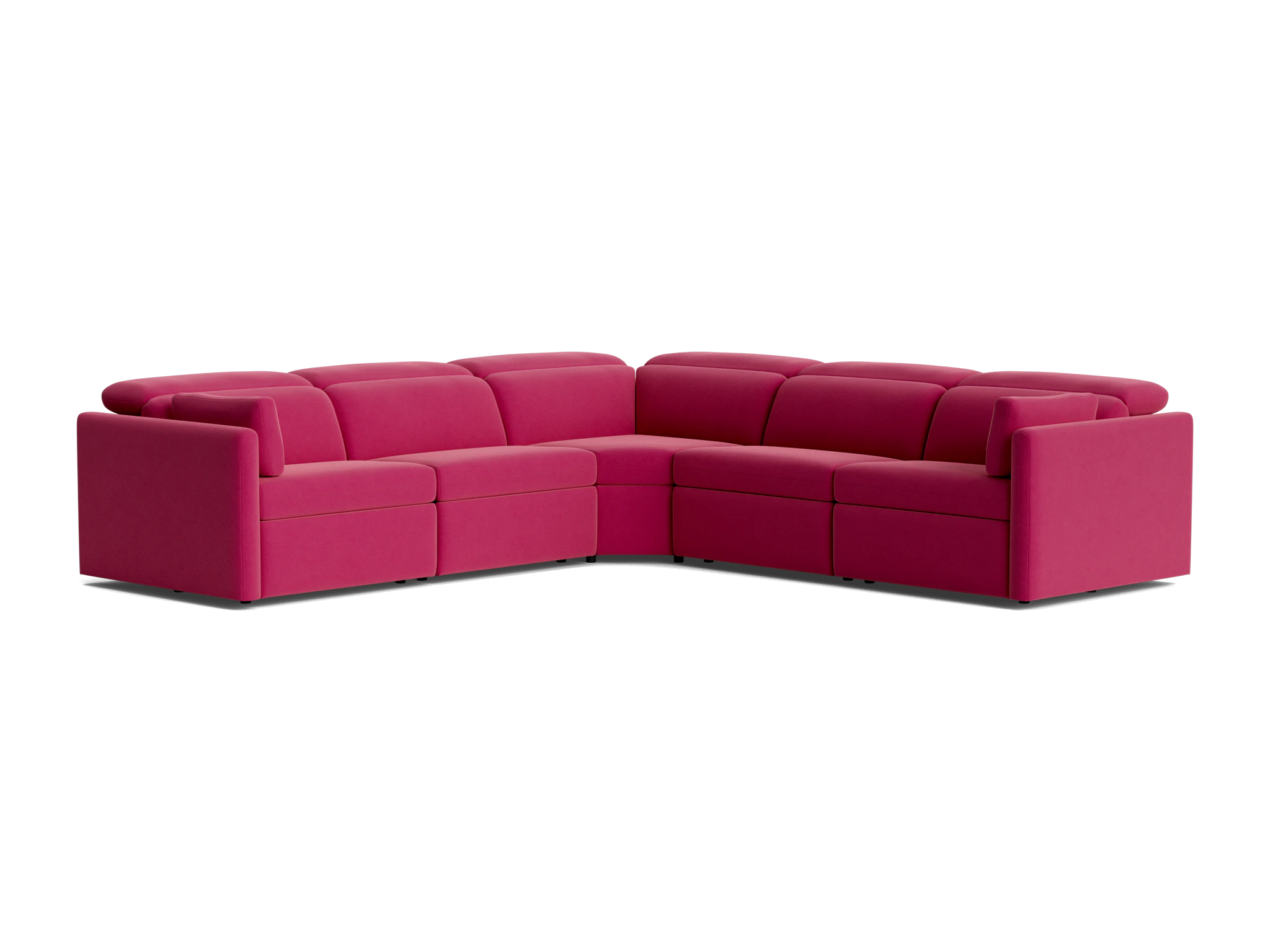 fitz modular reclining corner sectional royale berry
