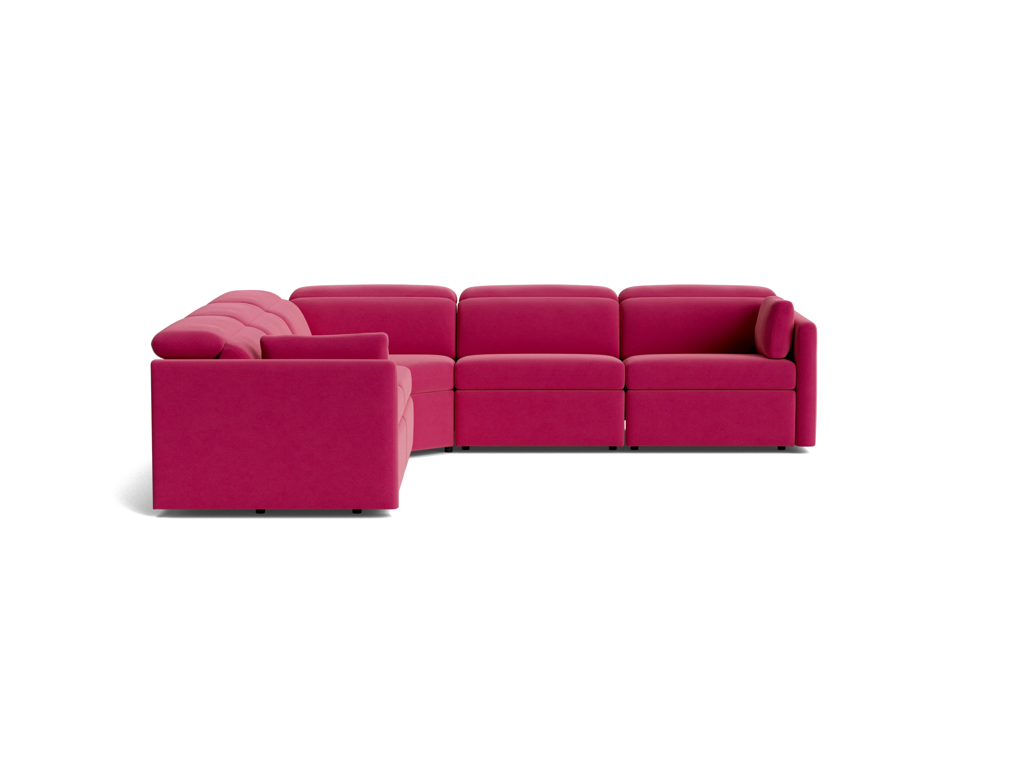 fitz modular reclining corner sectional royale berry