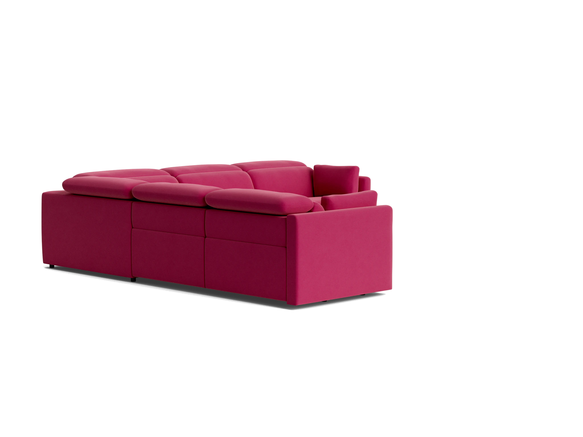 fitz modular reclining corner sectional royale berry
