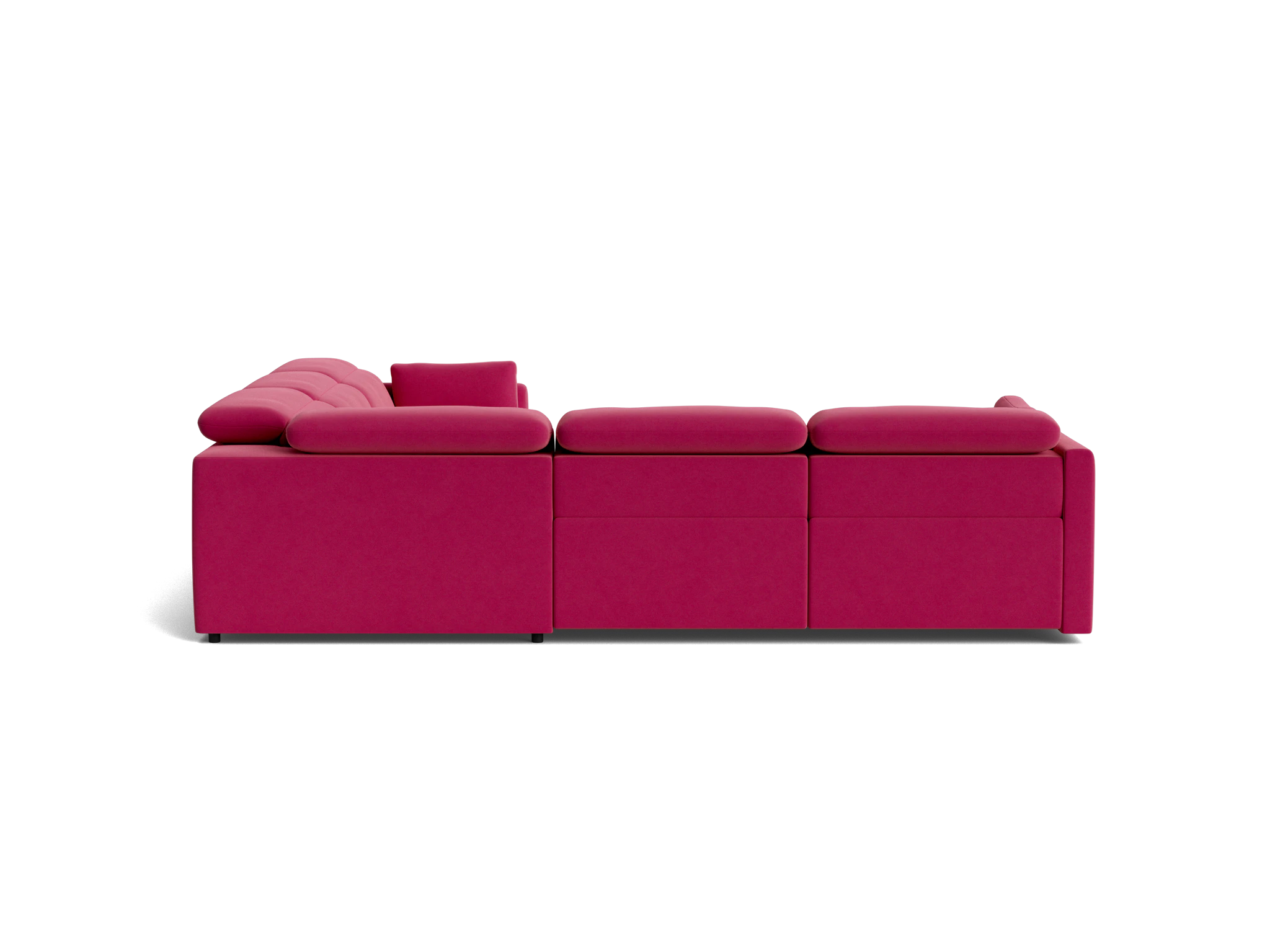 fitz modular reclining corner sectional royale berry