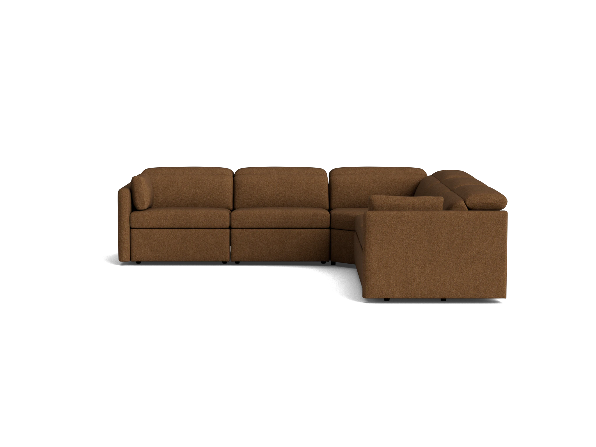 fitz modular reclining corner sectional faithful mocha