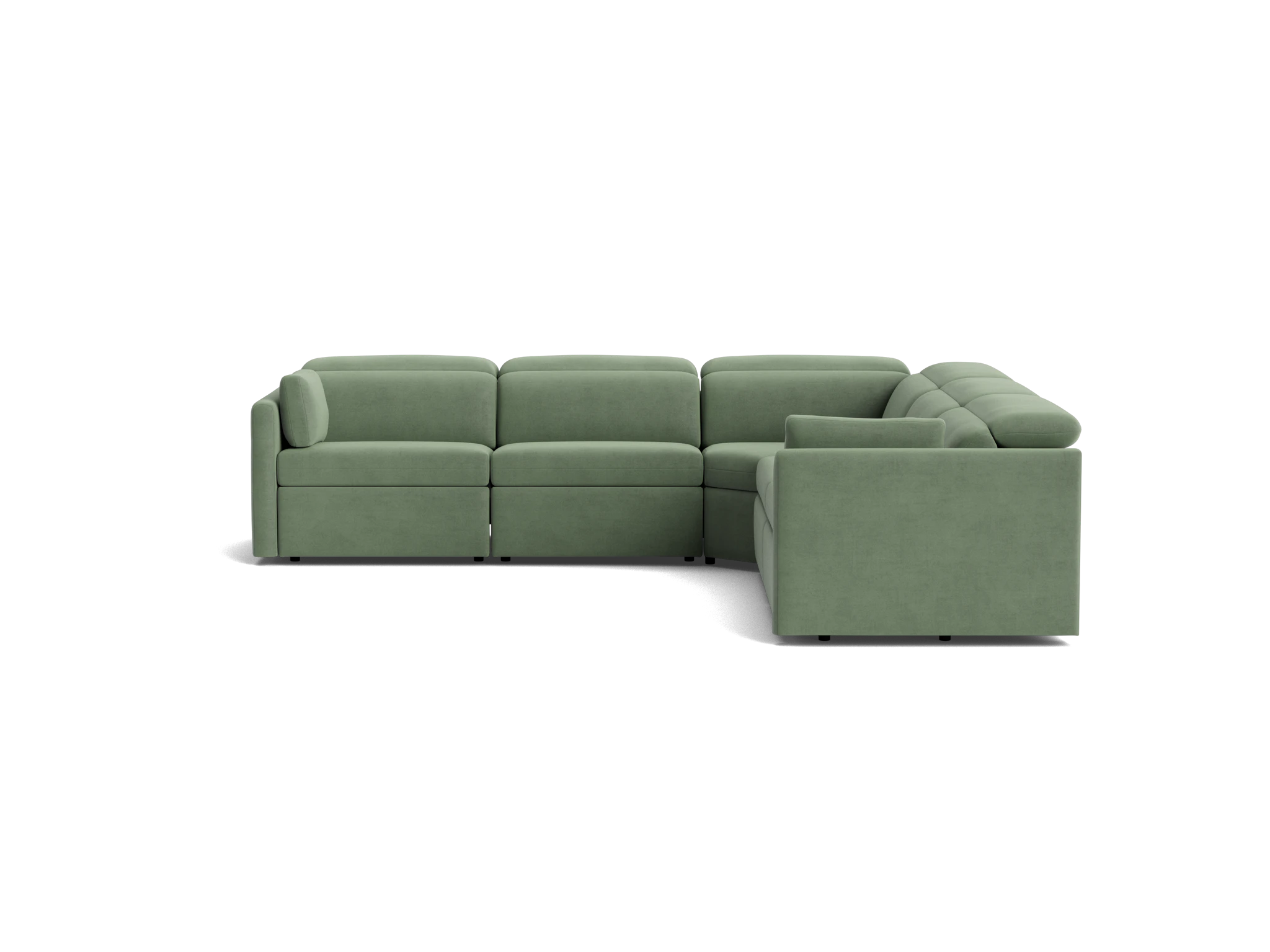 fitz modular reclining corner sectional royale sage