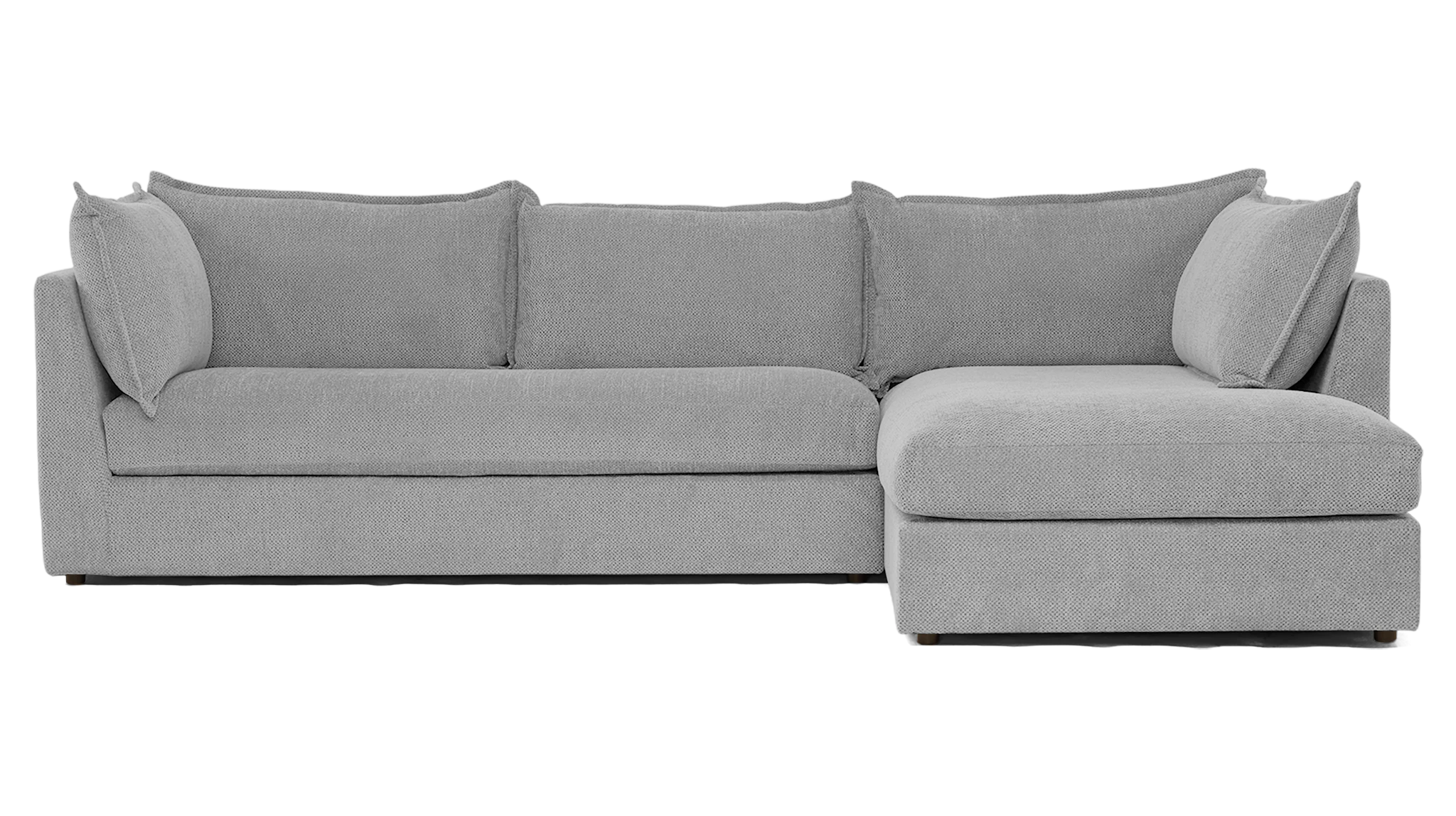 wilder sectional with bumper milo dove