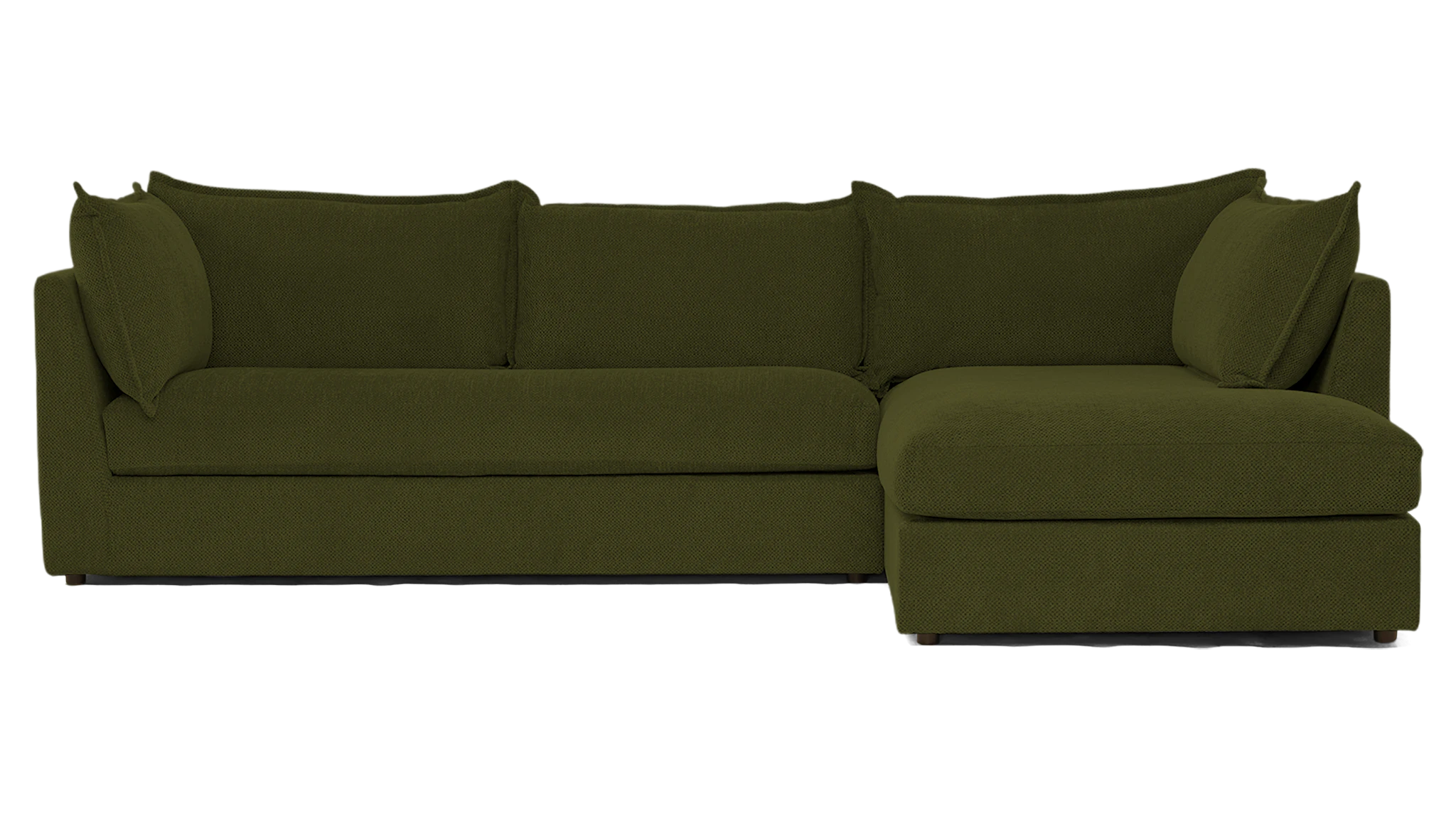 wilder sectional with bumper faithful olive