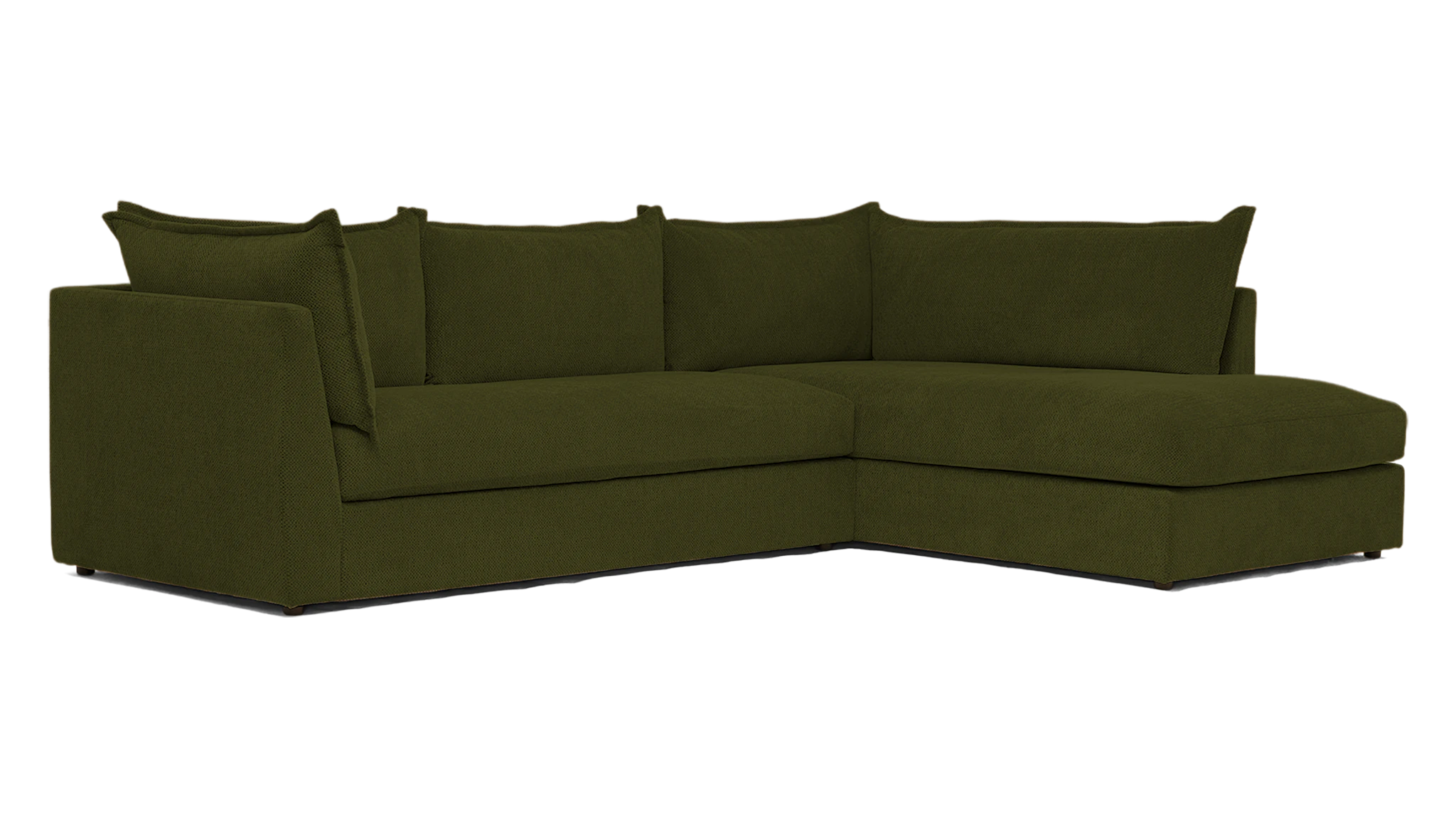 wilder sectional with bumper faithful olive
