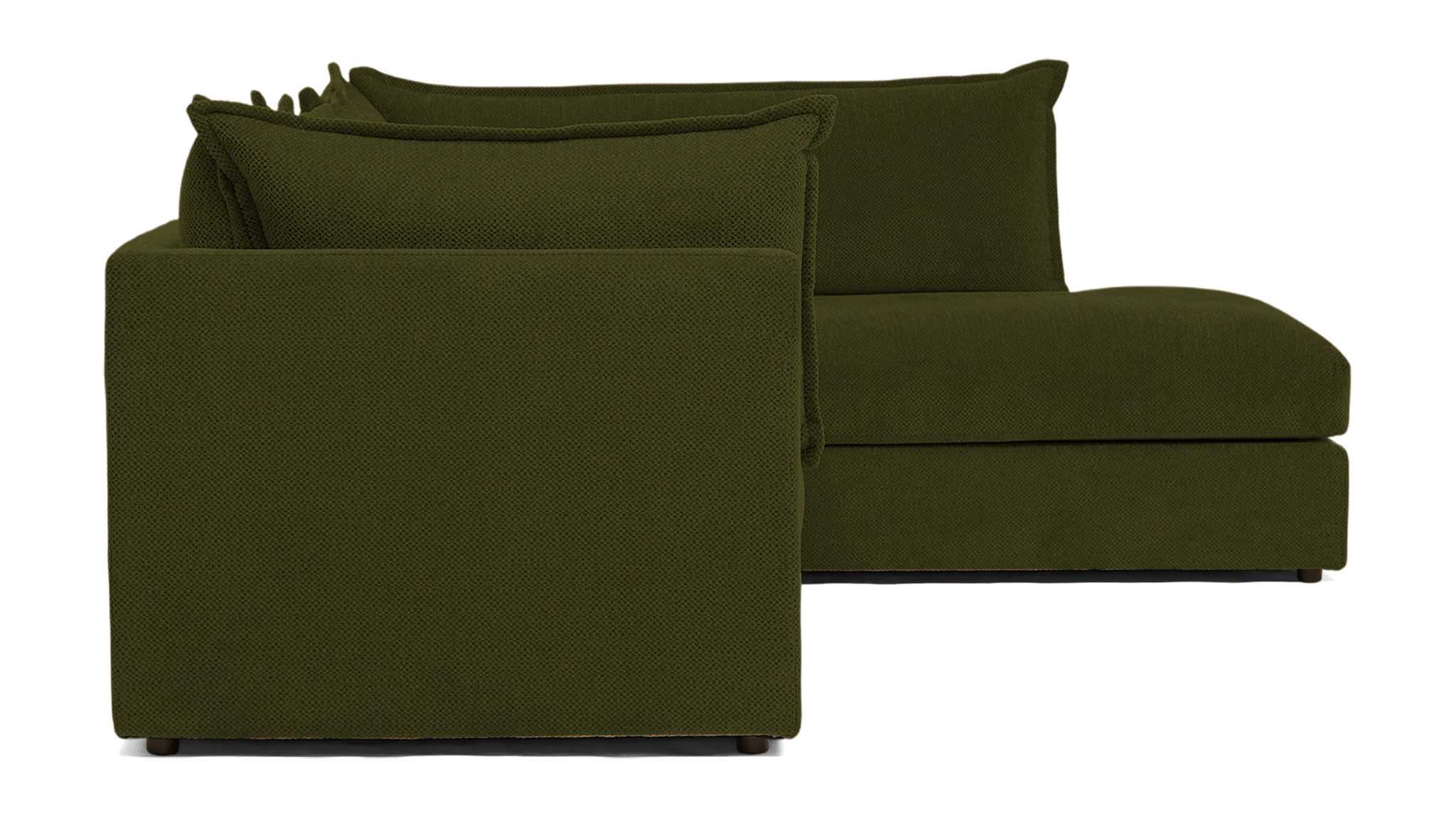 wilder sectional with bumper faithful olive