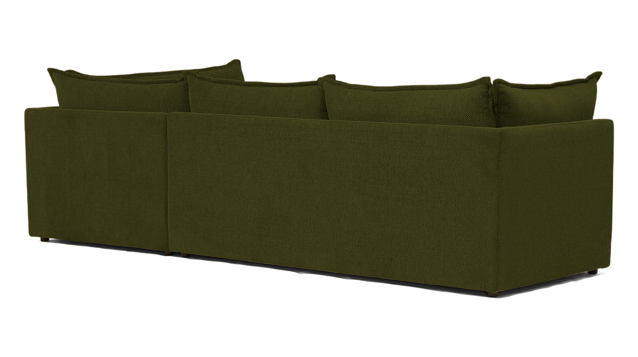 wilder sectional with bumper faithful olive