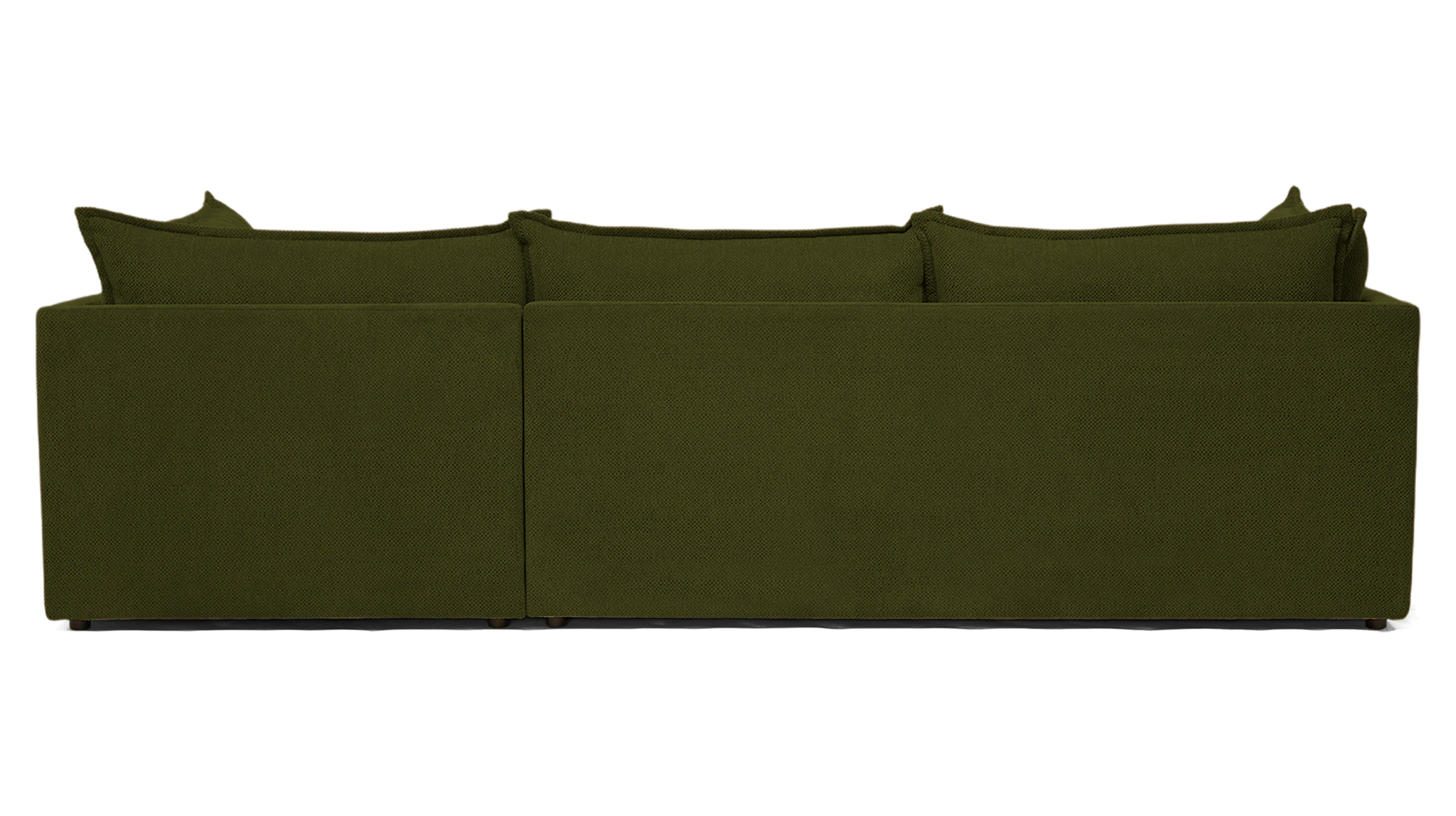 wilder sectional with bumper faithful olive