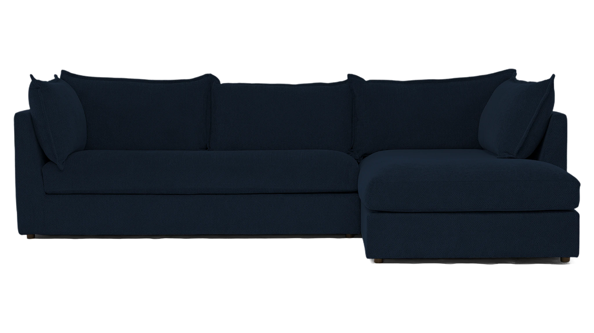 wilder sectional with bumper faithful indigo