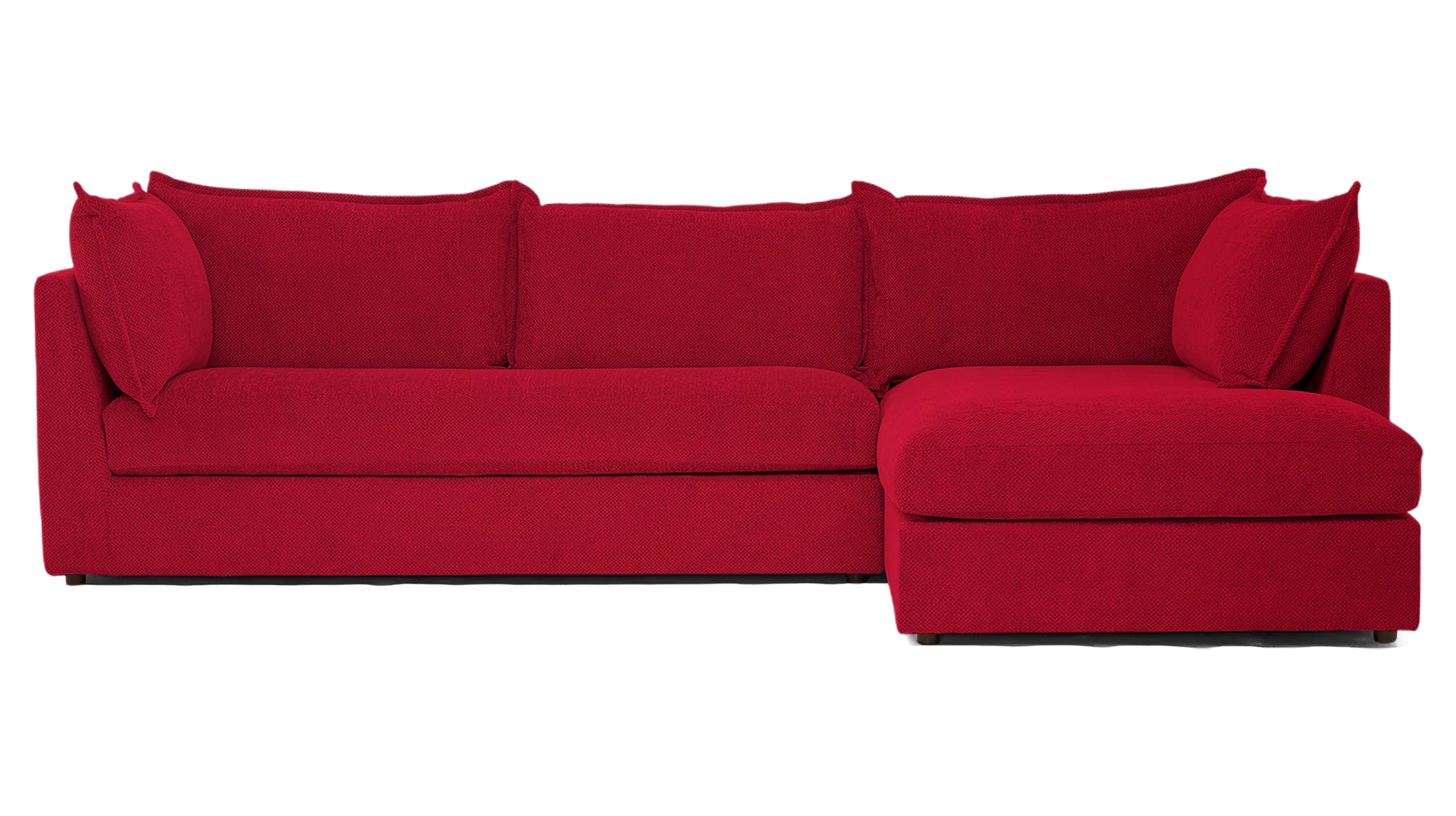wilder sectional with bumper royale berry