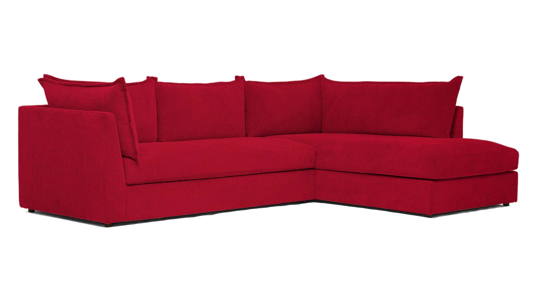 wilder sectional with bumper royale berry