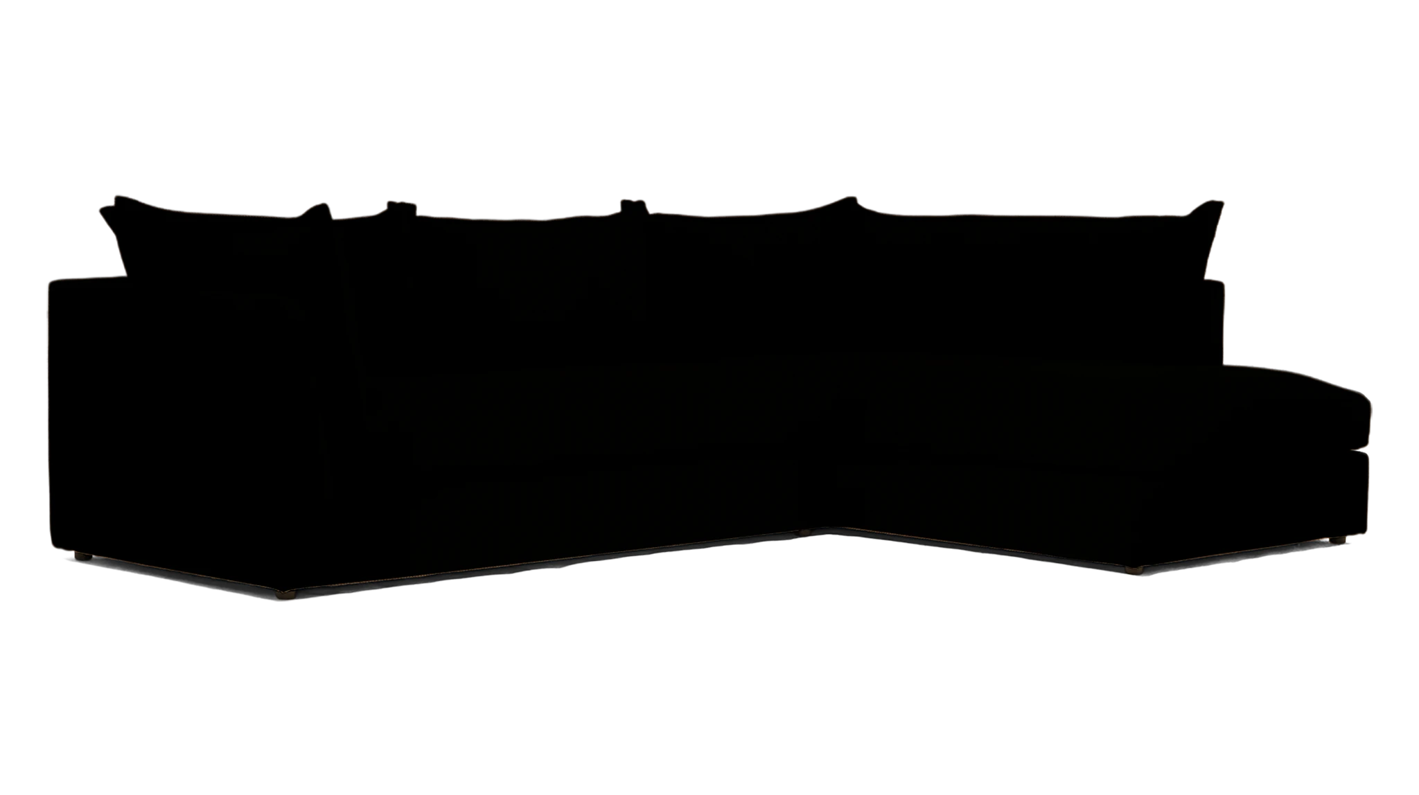 wilder sectional with bumper milo onyx