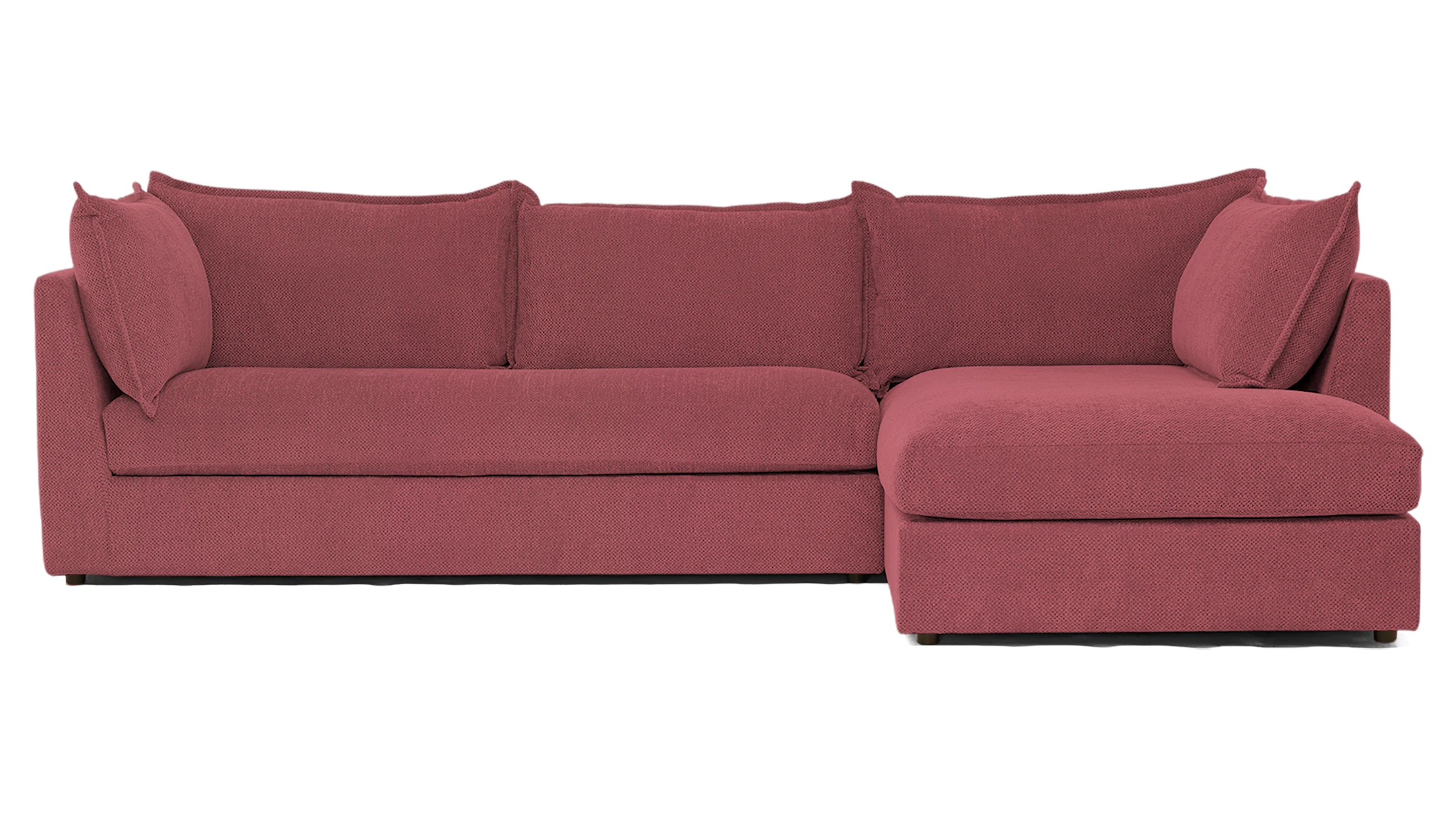 wilder sectional with bumper crave pantone heather rose