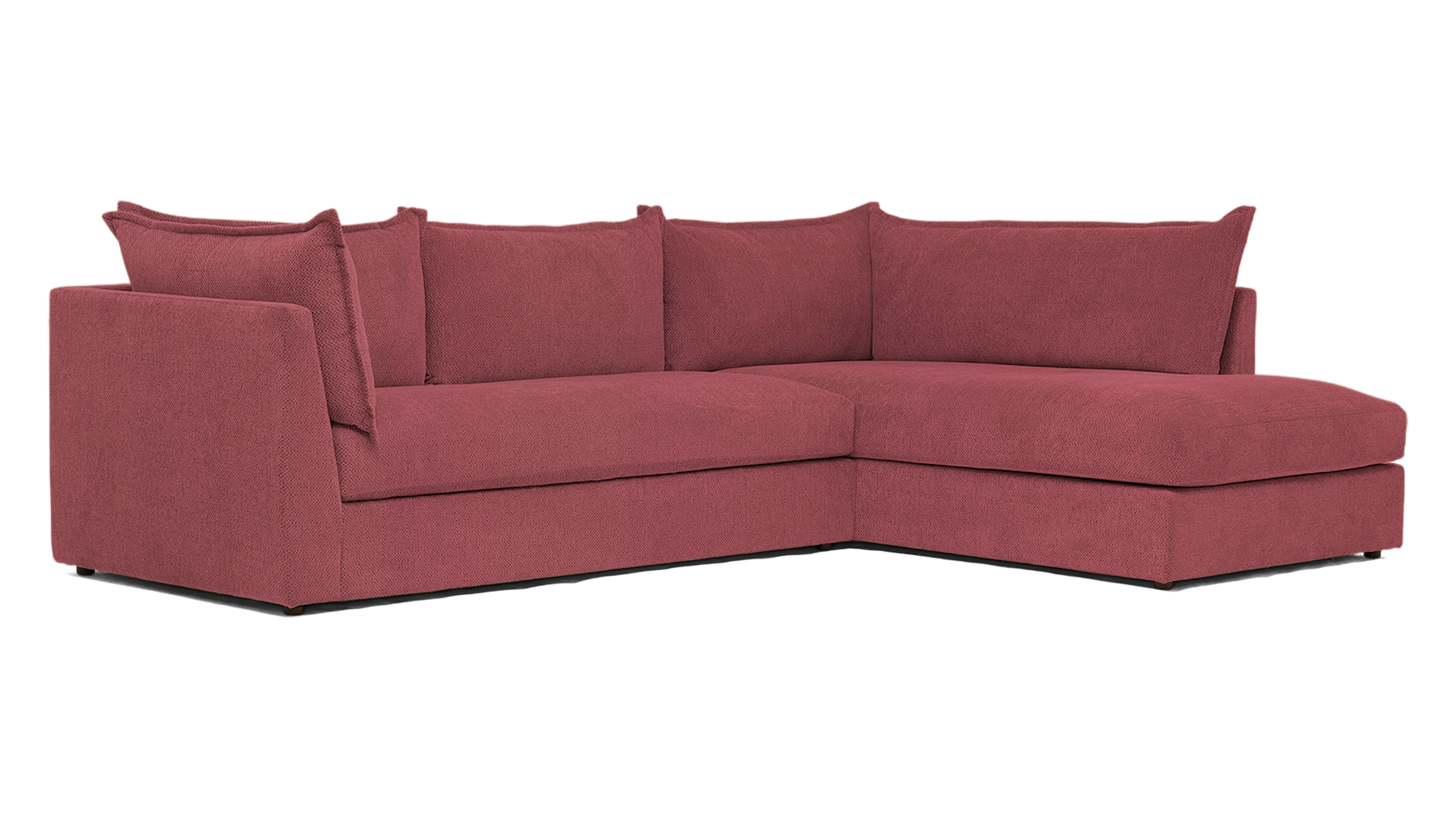 wilder sectional with bumper crave pantone heather rose