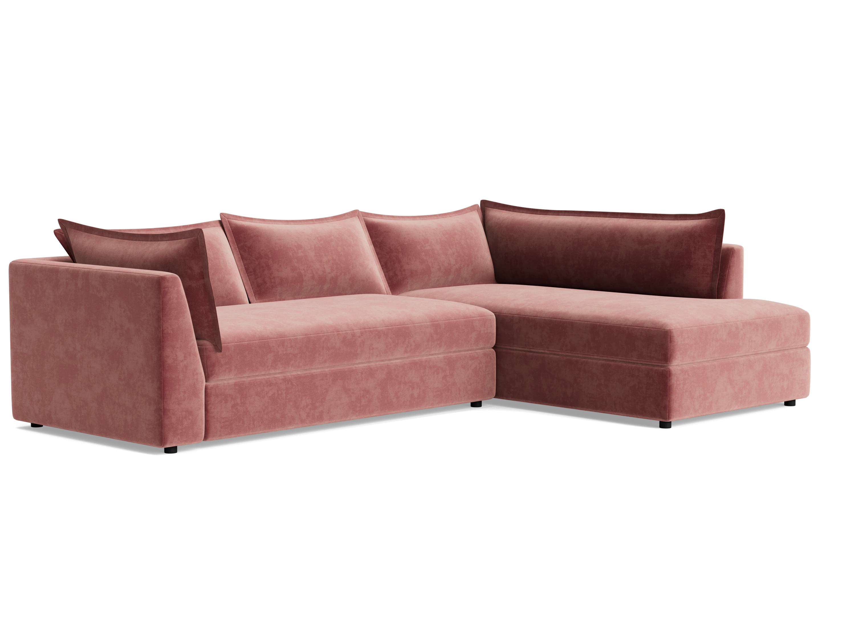 wilder sectional with bumper harper desert rose