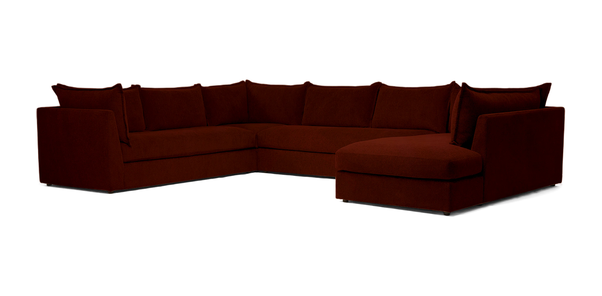 wilder sofa bumper sectional telly garnet
