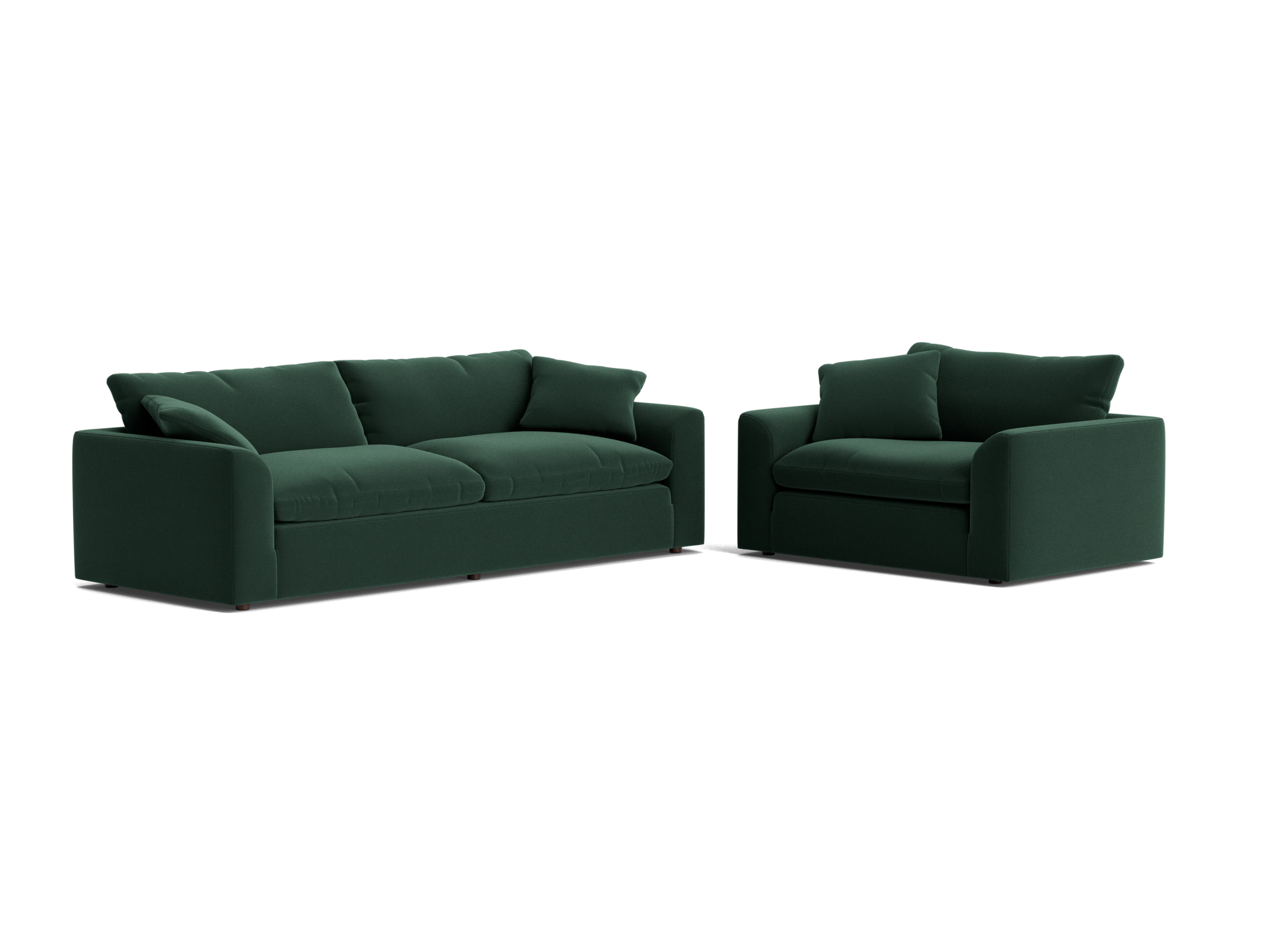 bryant sofa chair and half royale evergreen