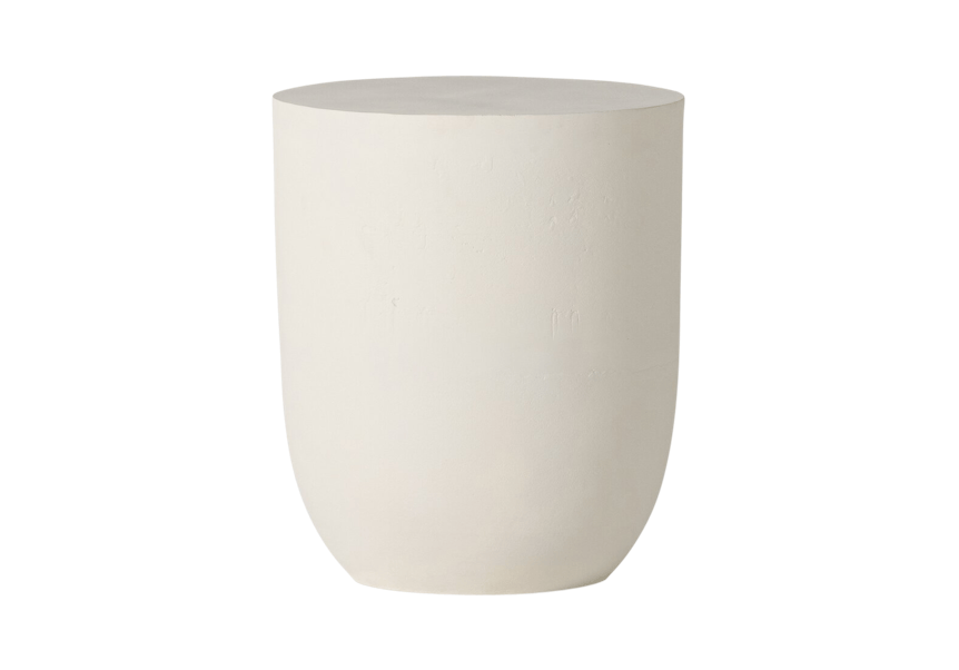 white byron outdoor end table