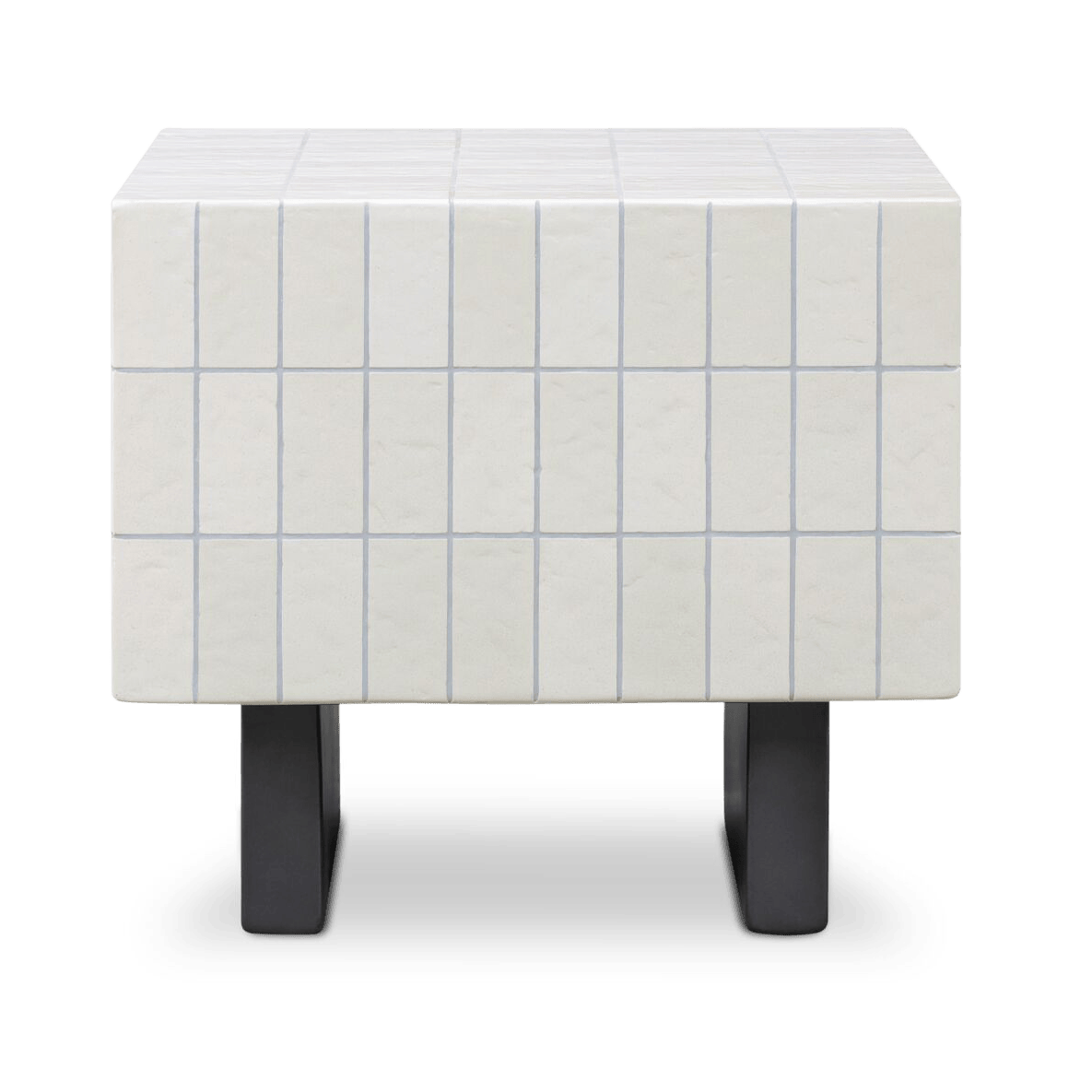 cream ferris outdoor end table