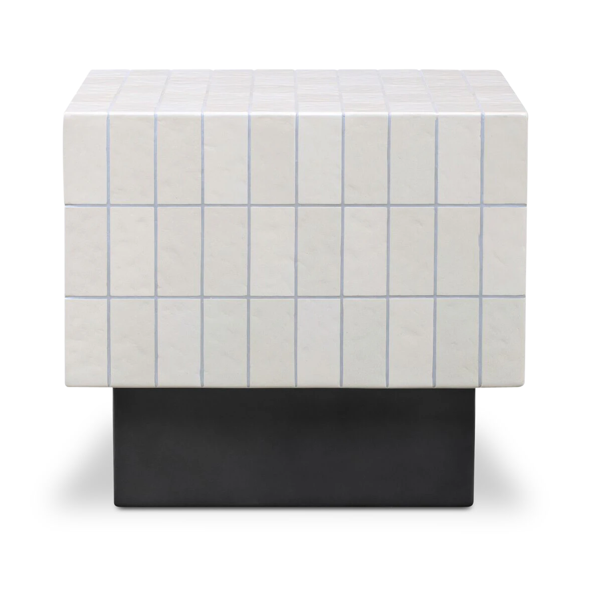 cream ferris outdoor end table