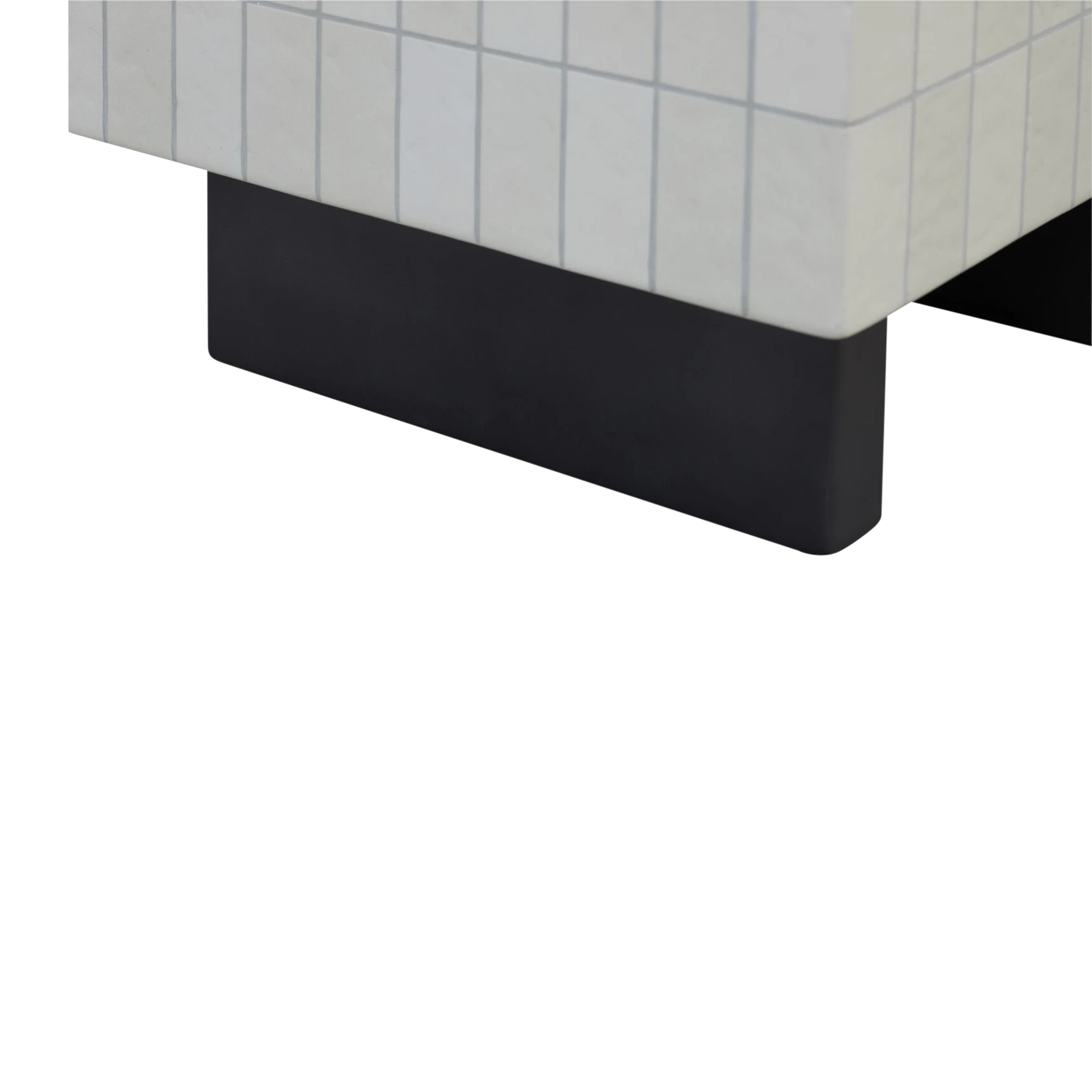 cream ferris outdoor end table
