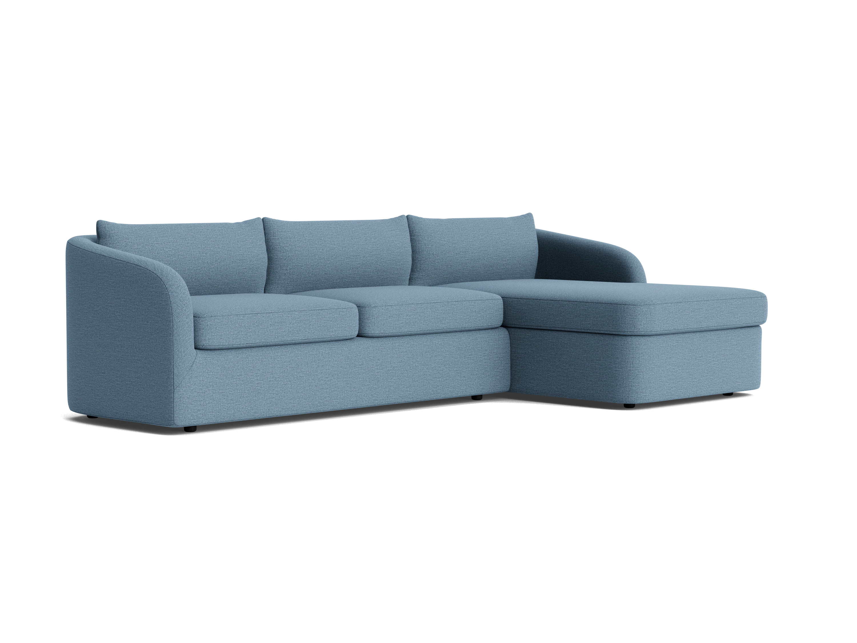 amelia sectional milo french blue