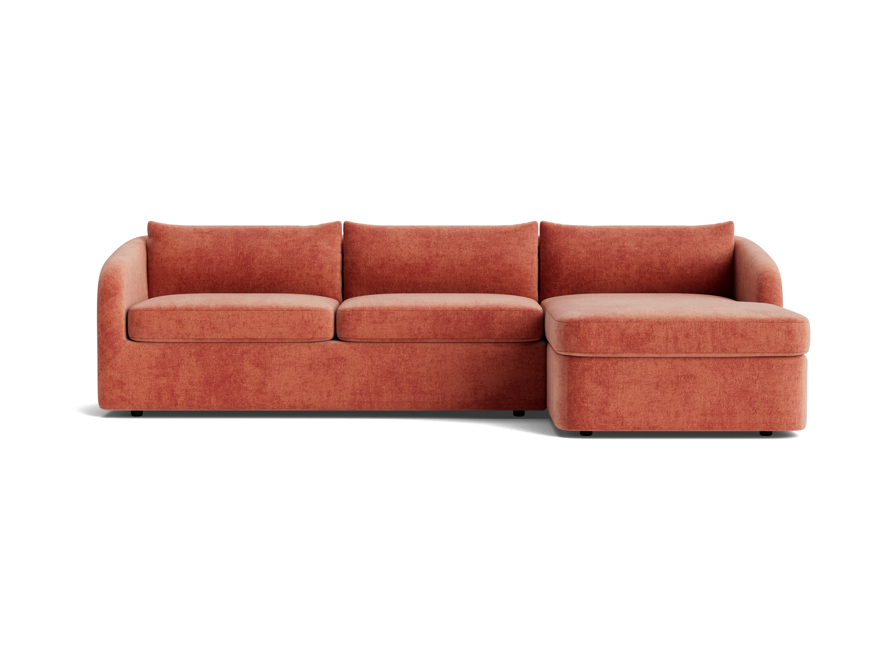 amelia sectional plush terra rose
