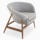 louie chair taylor felt grey