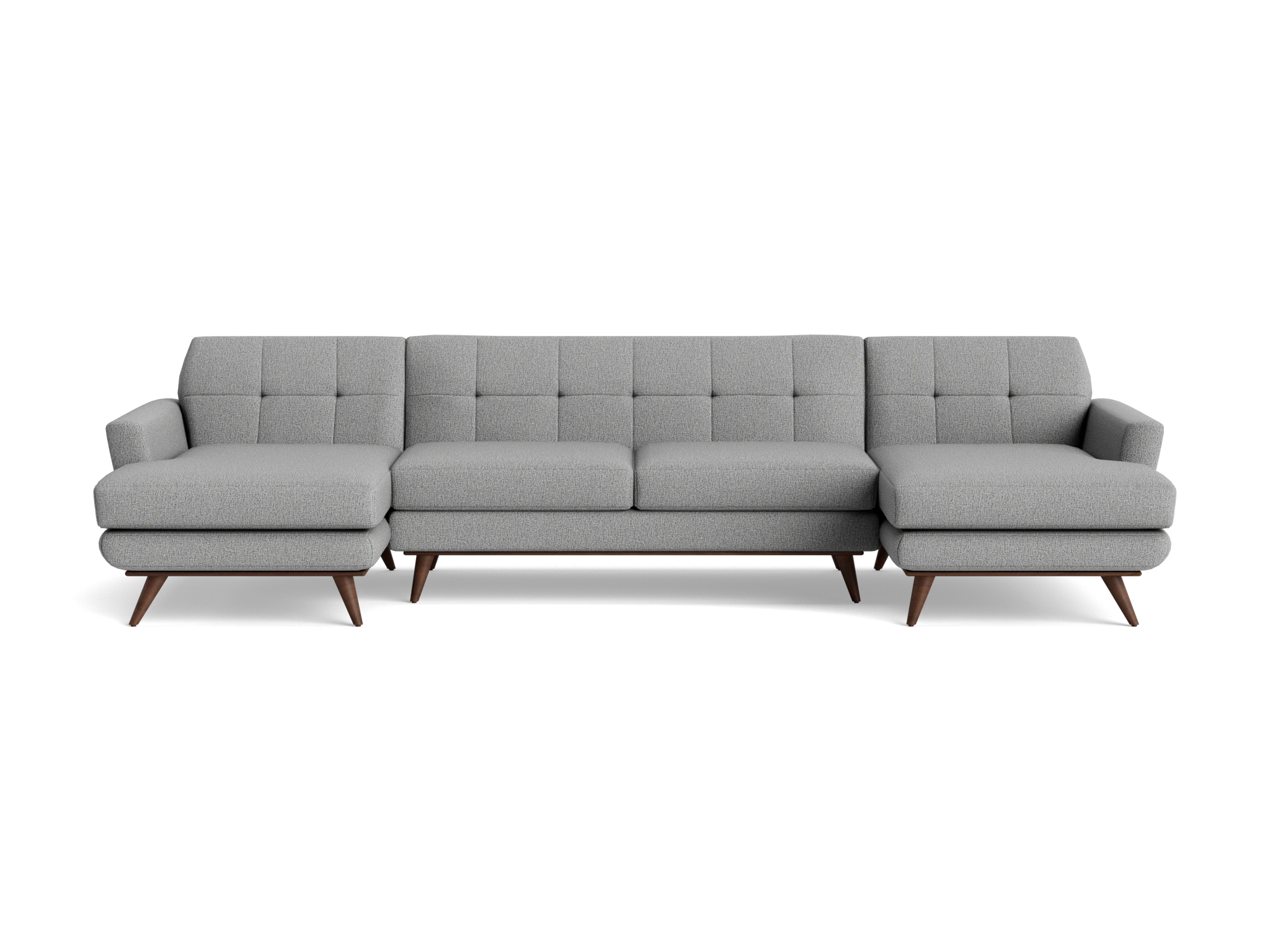 hughes chaise sectional %283 piece%29 taylor felt gray