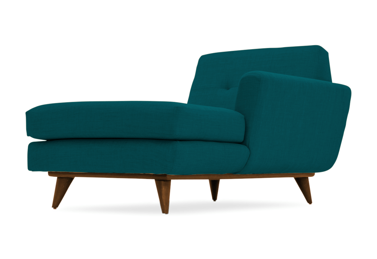 hughes single arm chaise lucky turquoise