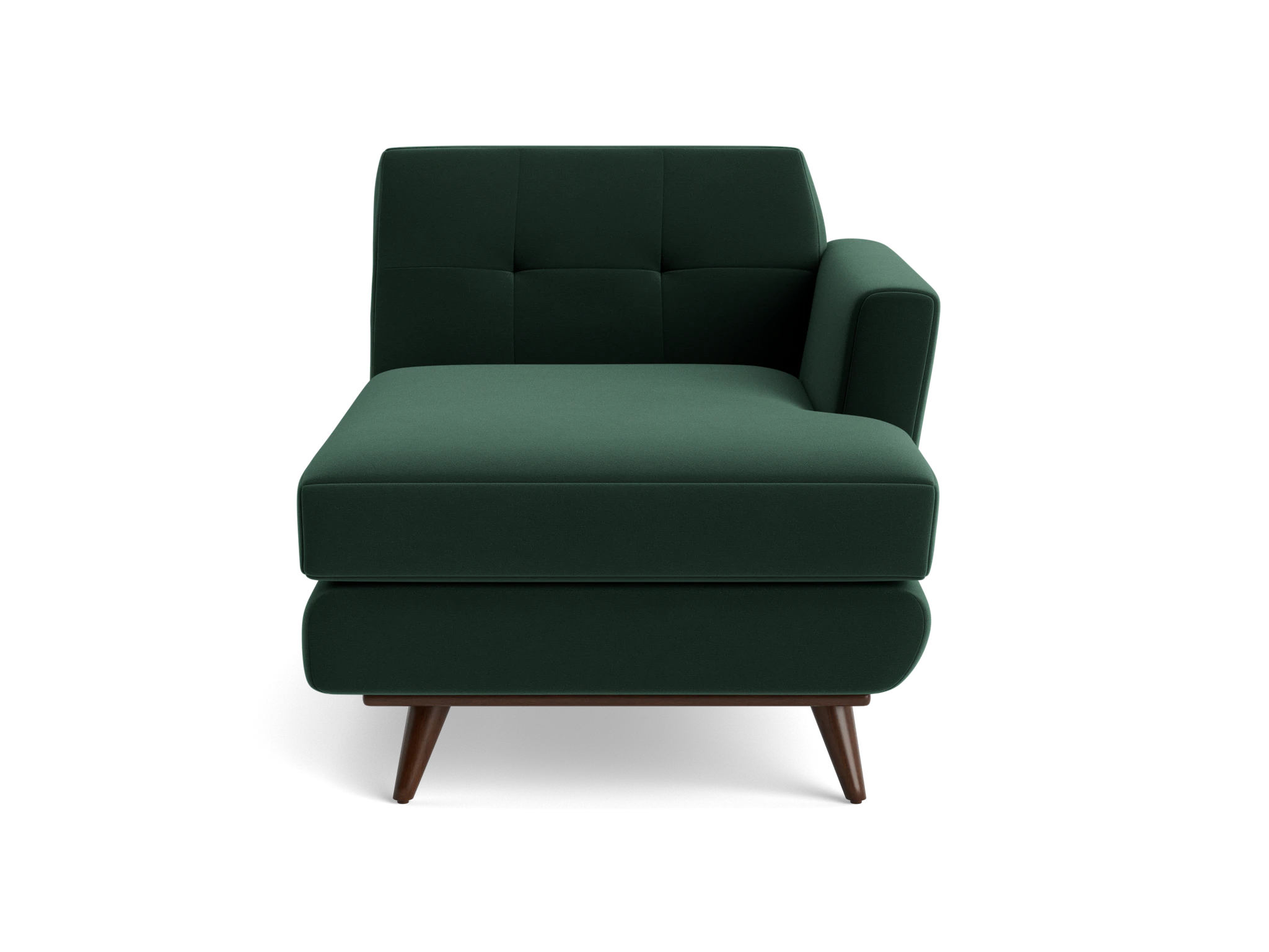 hughes single arm chaise royale evergreen