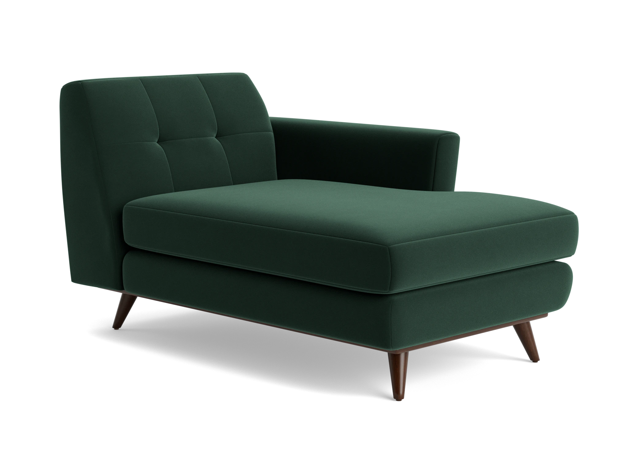 hughes single arm chaise royale evergreen